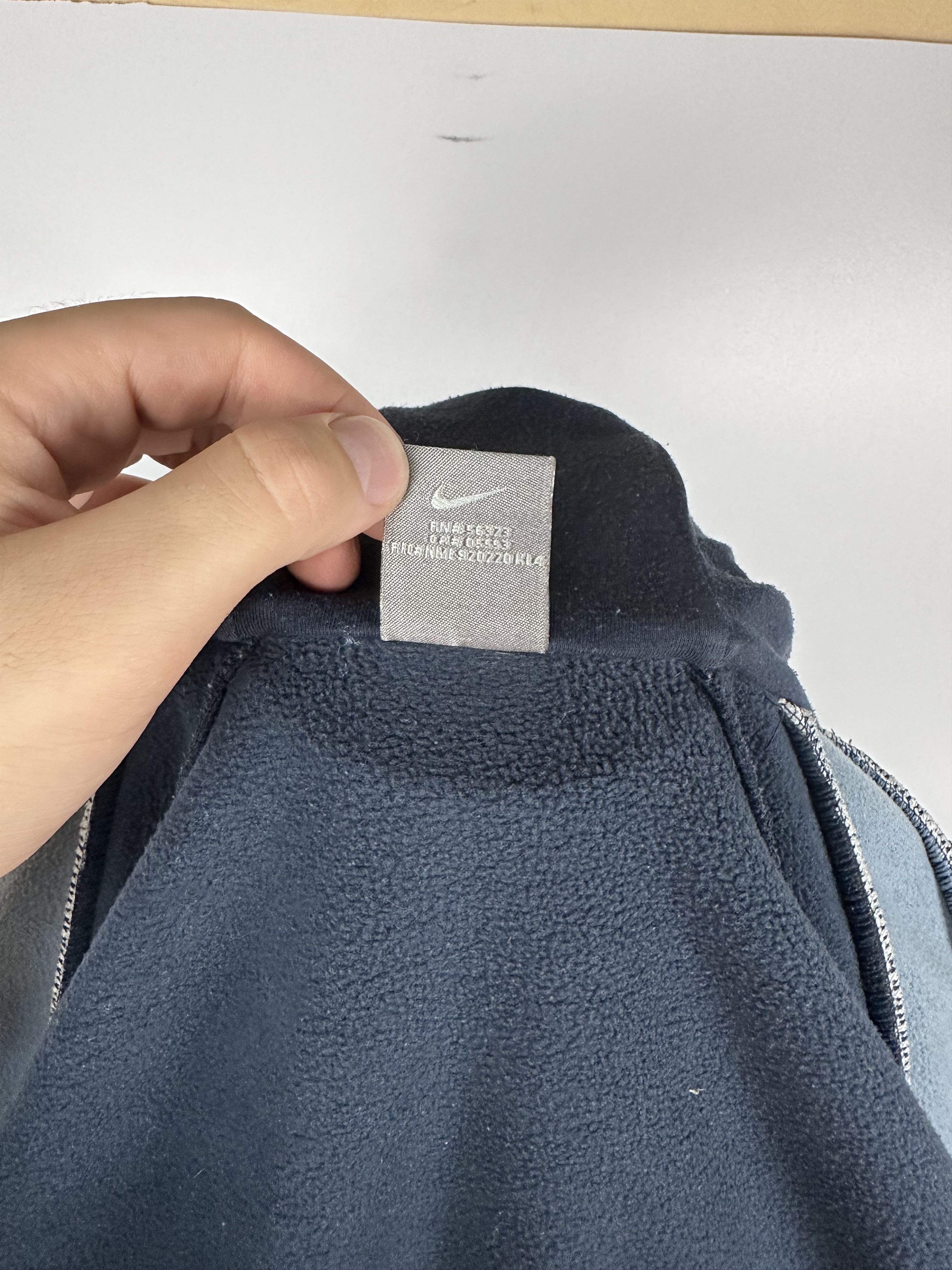 Nike × Vintage Nike Vintage Zip Hoodie Big Logo Blue 90s Mens Size XL Size US XL / EU 56 / 4 - 12 Thumbnail