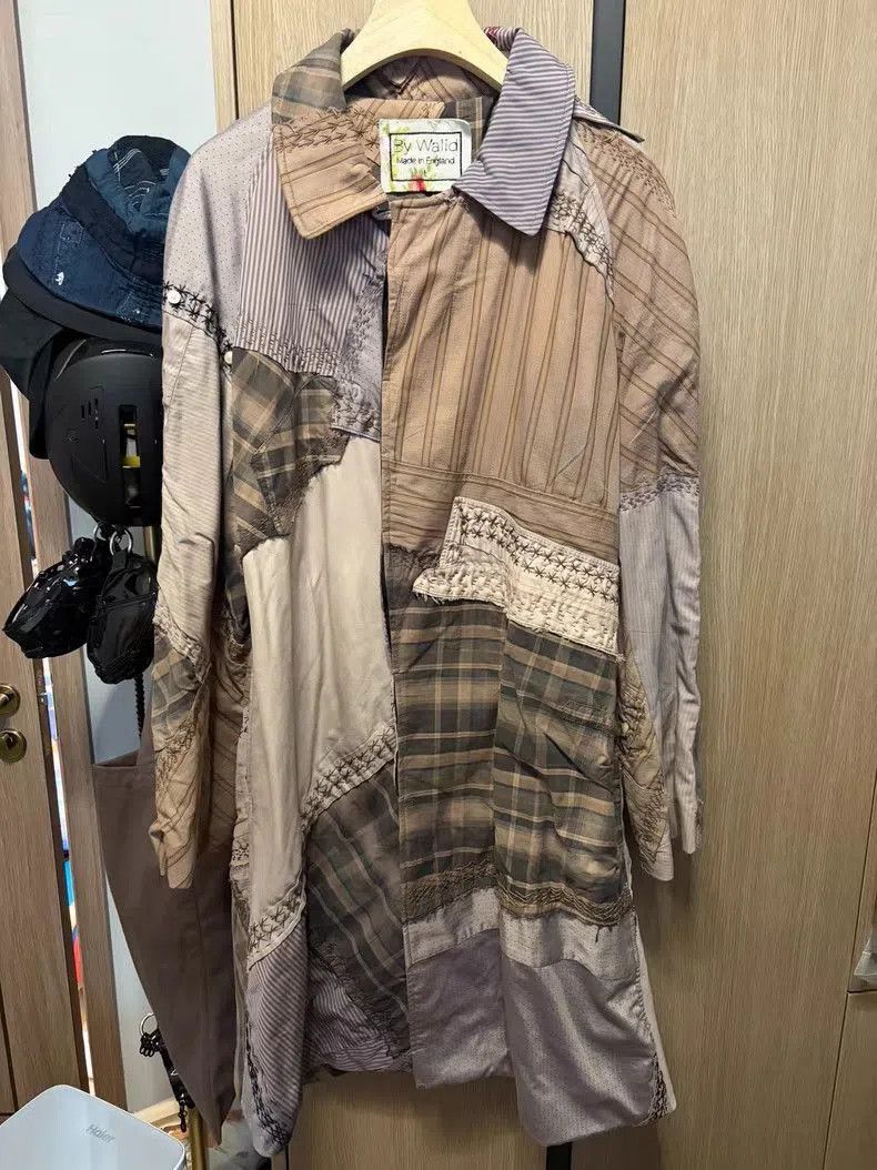 By Walid Beige Patchwork Button-Up Shirt - Size L. Size US L / EU 52-54 / 3 - 1 Thumbnail
