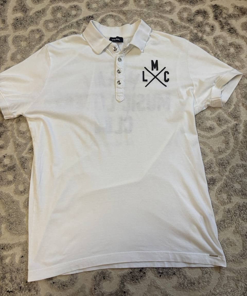 Diesel Diesel “Miami Music Lovers Club” Polo Shirt – White – Size M Size US M / EU 48-50 / 2 - 15 Thumbnail