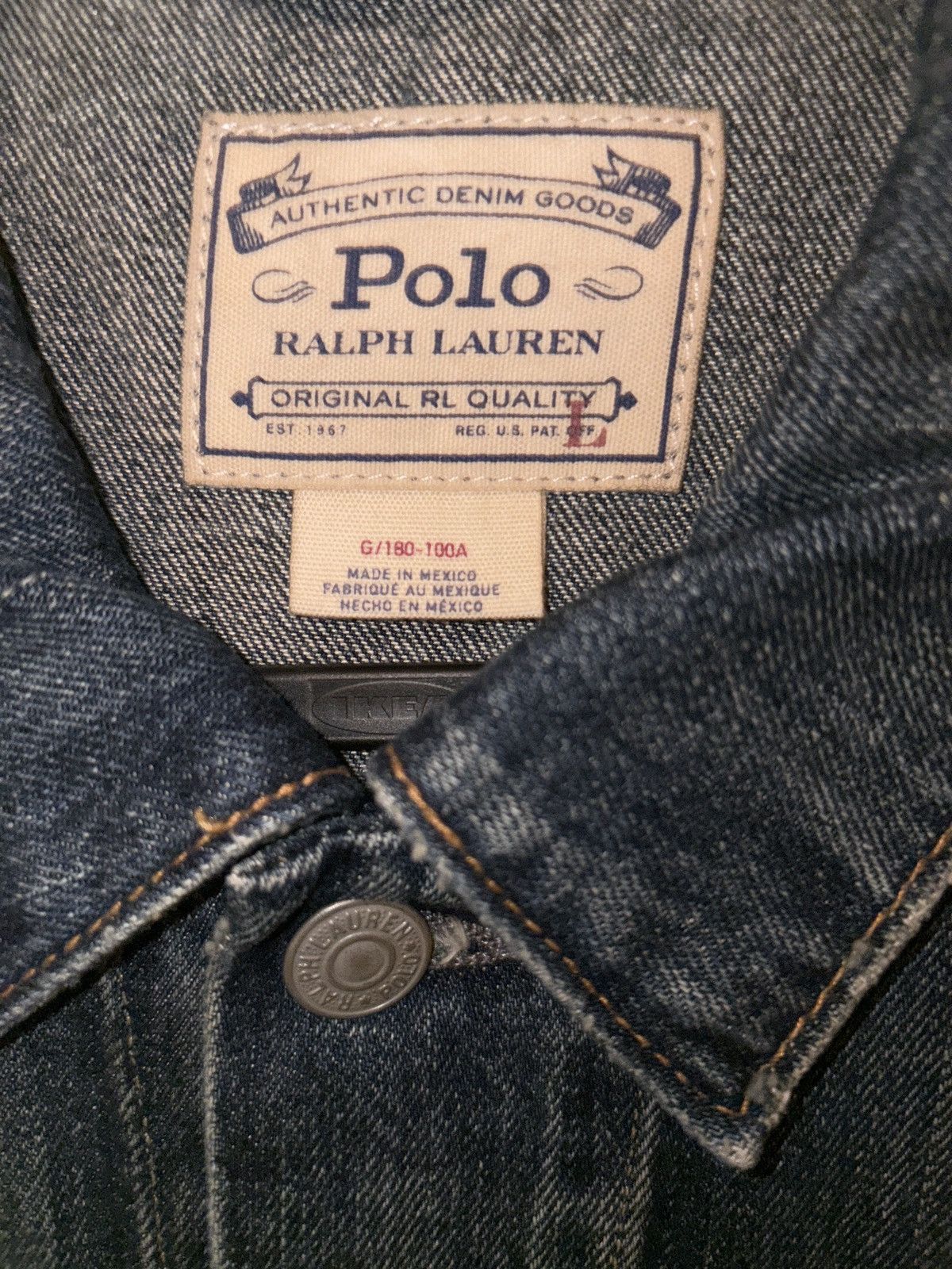 Polo Ralph Lauren Ralph Lauren Vintage American Flag Denim Jacket Size US L / EU 52-54 / 3 - 4 Thumbnail