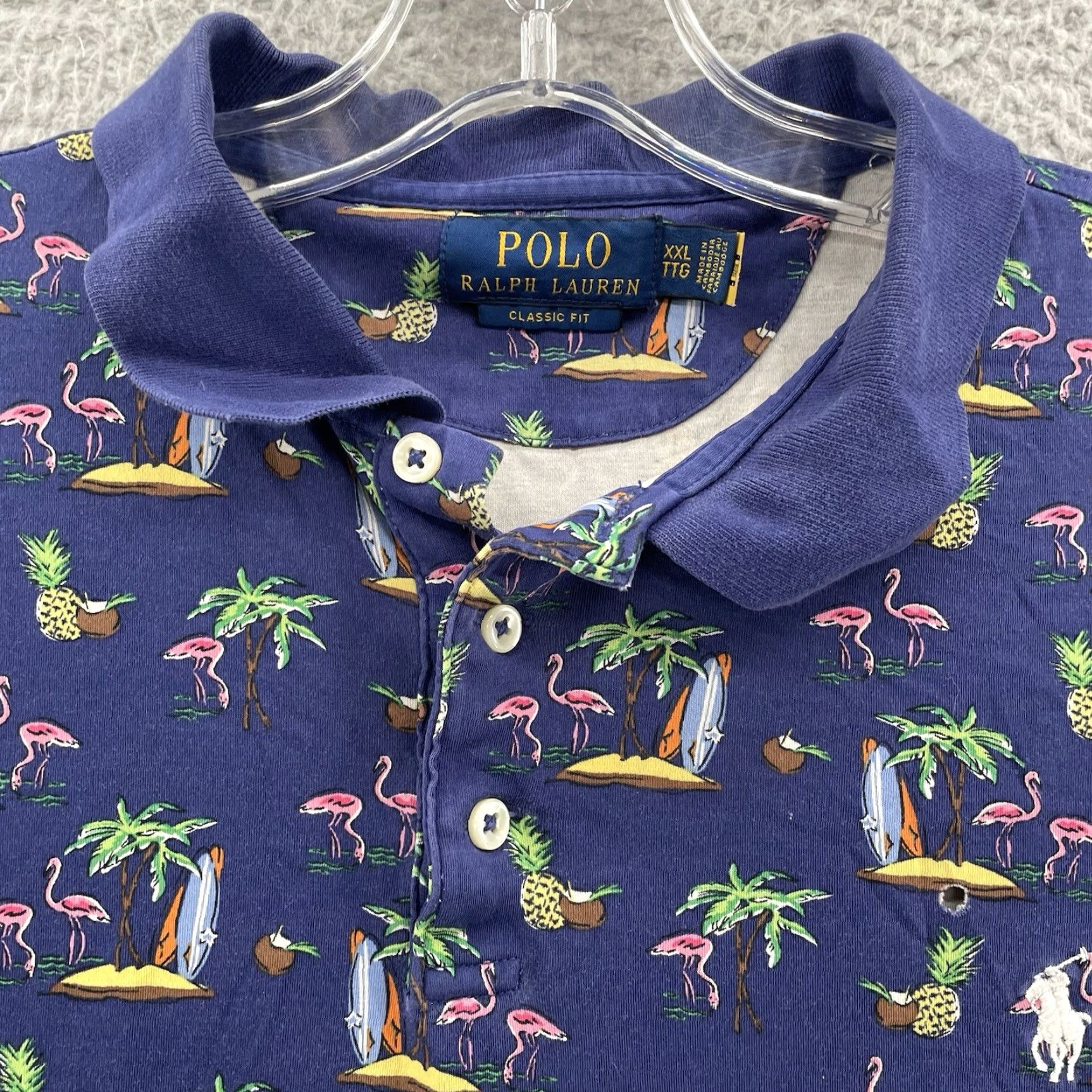 Ralph Lauren Ralph Lauren Polo Shirt Men’s XXL Blue Classic Fit Preppy Surf Flamingo Academia Shirt Size US XXL / EU 58 / 5 - 2 Thumbnail