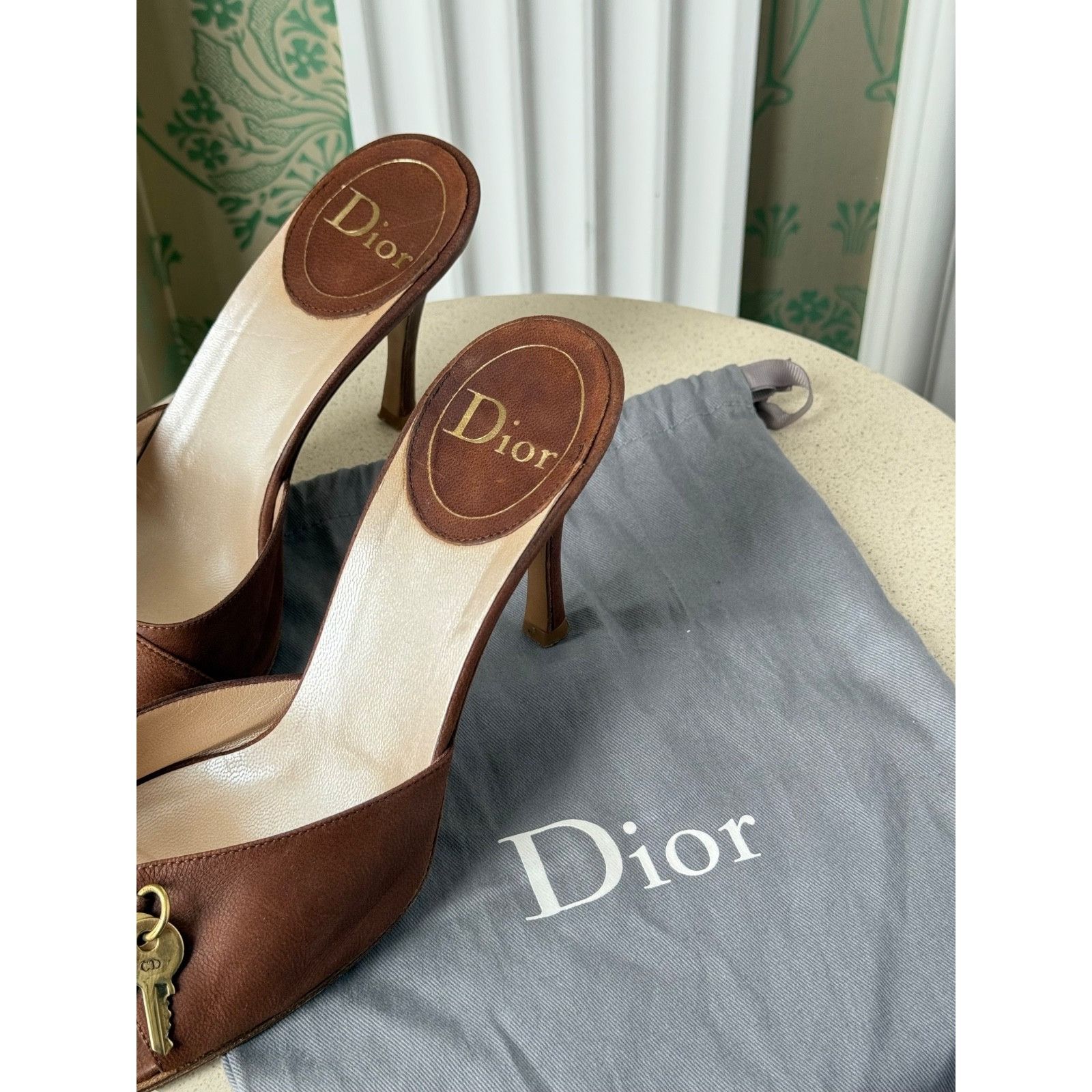Dior 2002 Vintage Dior Mules by John Galliano with Lock & Keys Size US 9 / IT 39 - 14 Thumbnail