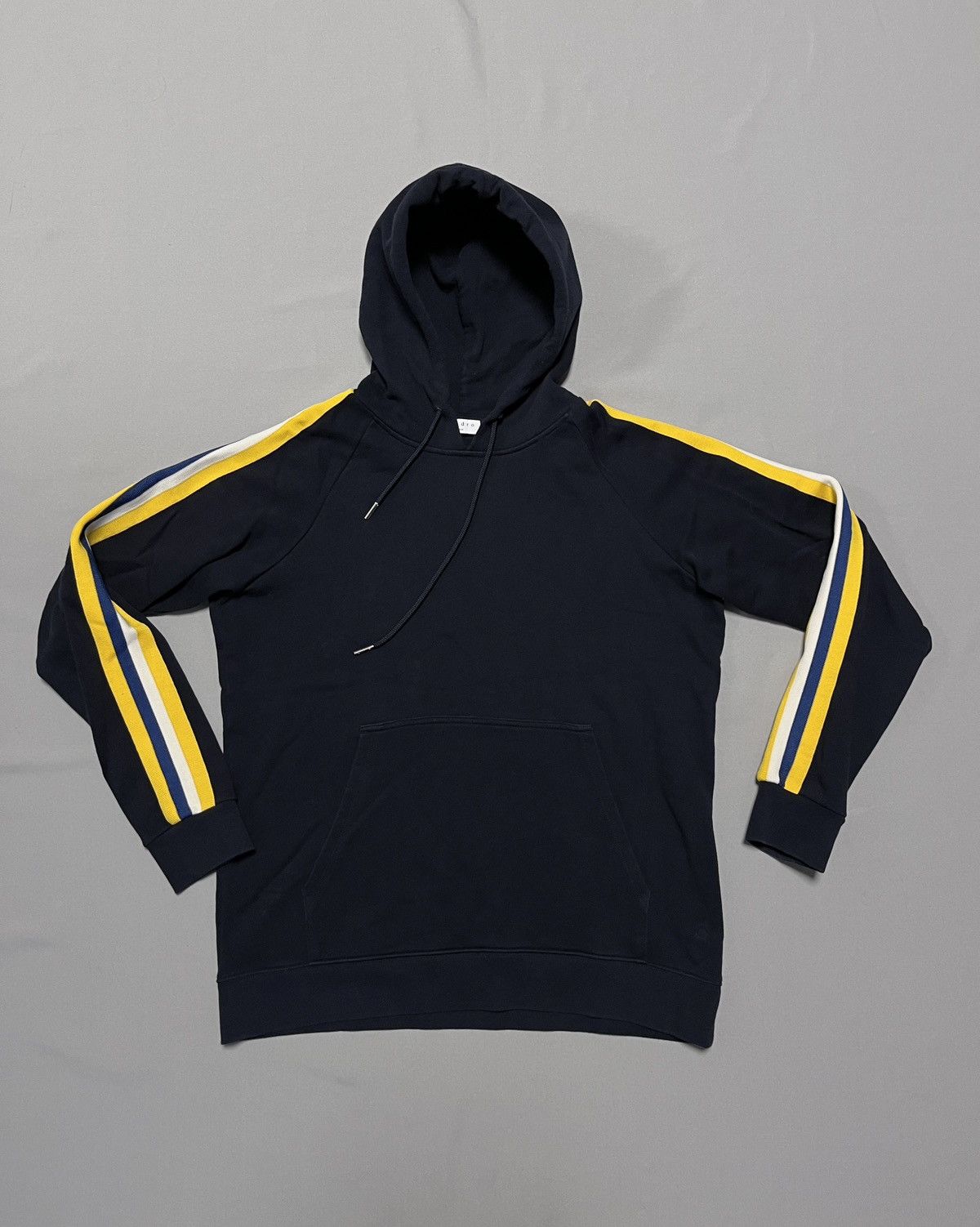 Sandro Sandro Heavy Black Hoodie With Striped Sleeves Size US M / EU 48-50 / 2 - 1 Thumbnail