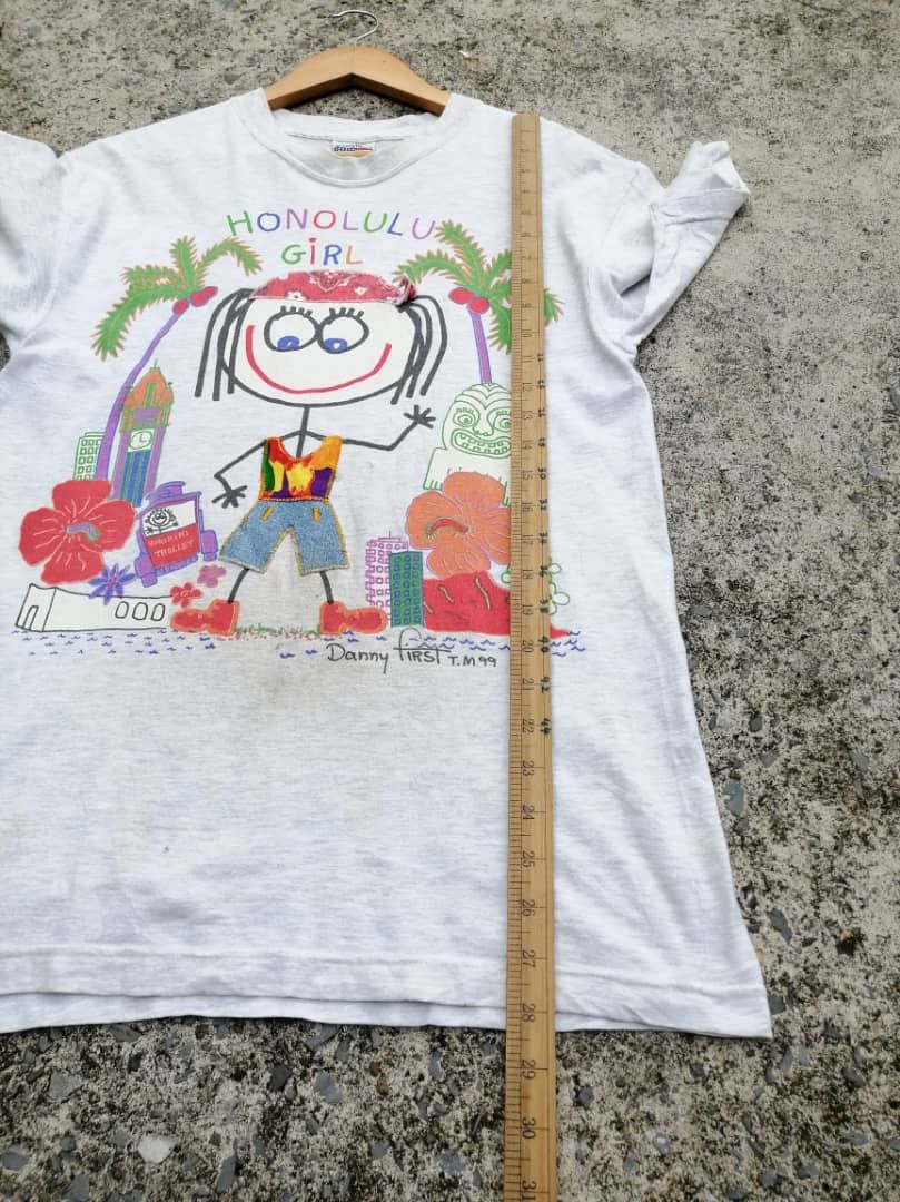 Vintage Vintage 90s Danny First Honolulu Girl Tee Size US M / EU 48-50 / 2 - 3 Thumbnail