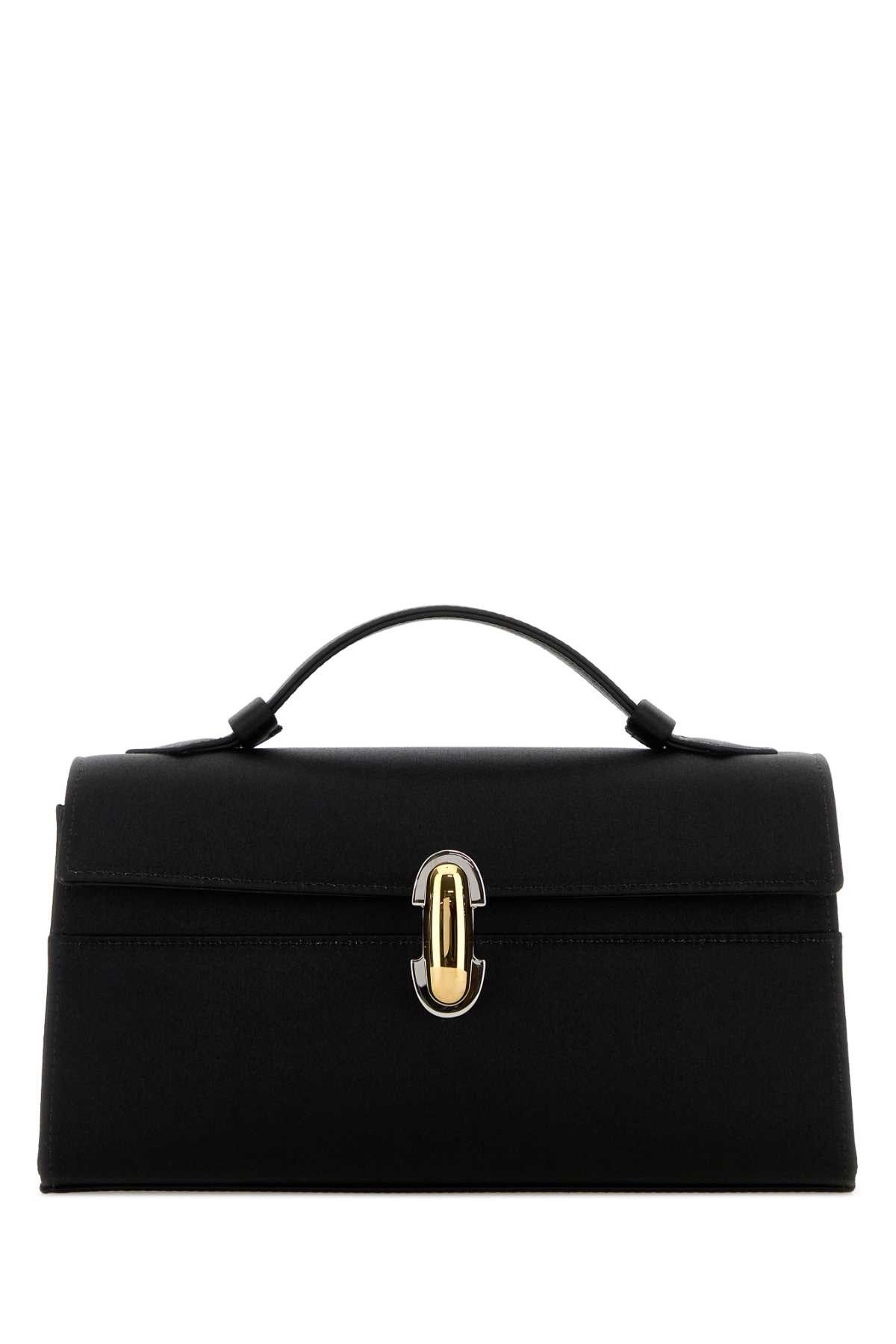 Savette Black Satin Symmetry Handbag Size ONE SIZE - 1 Thumbnail