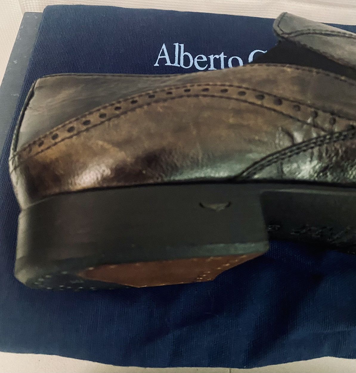 Alberto Guardiani Alberto Guardiani 🇮🇹 Monitor Lizard Y2K Point Toe 12 US New Size US 12 / EU 45 - 8 Thumbnail