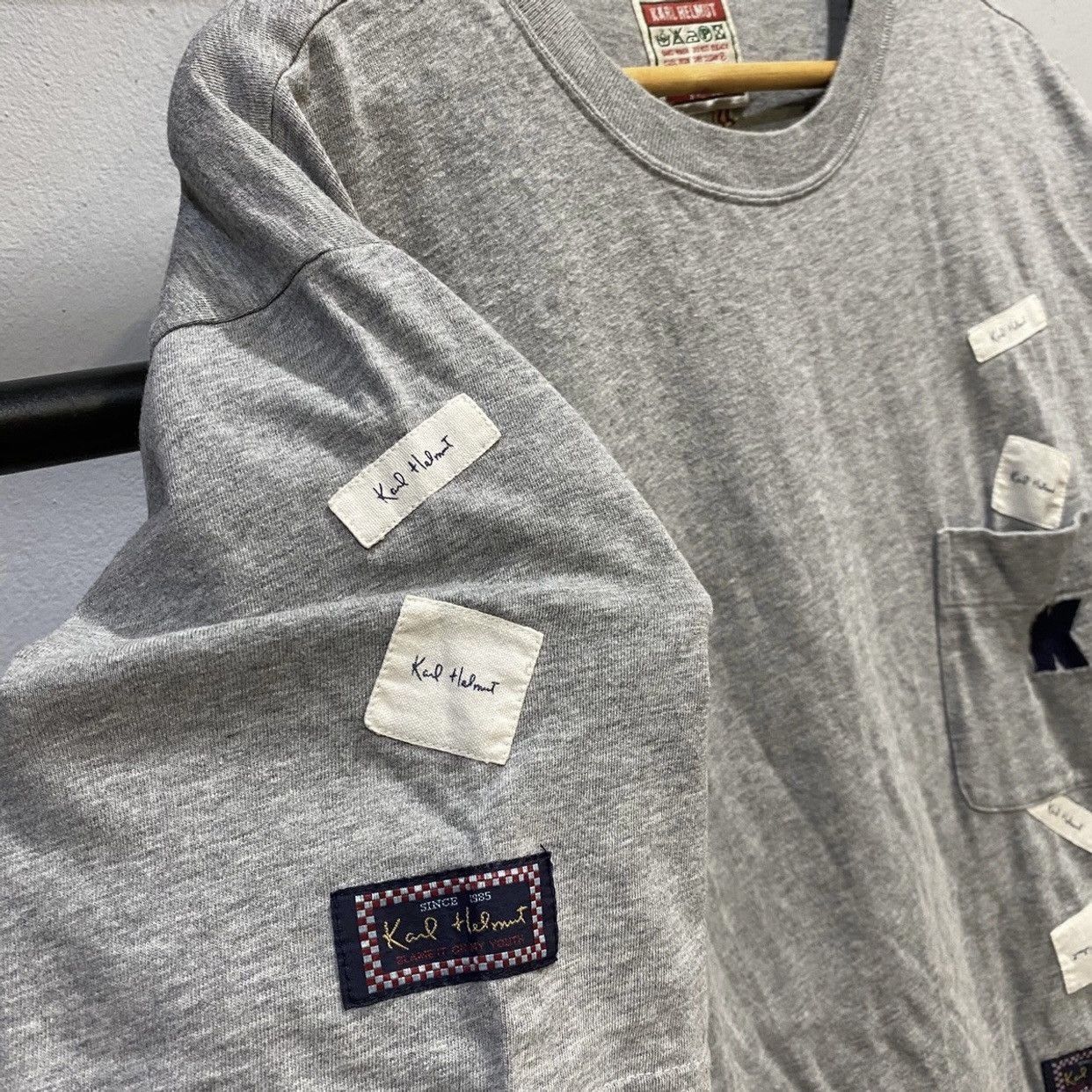 Japanese Brand × Karl Helmut Karl Helmut T-Shirt Size US XL / EU 56 / 4 - 4 Thumbnail