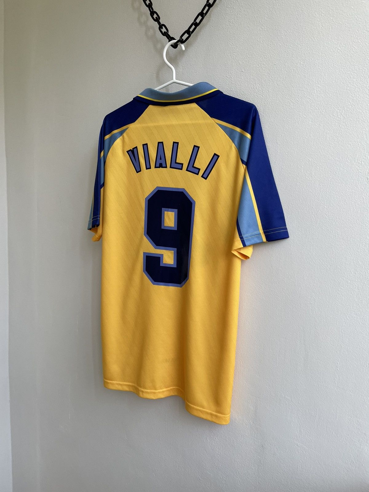 Vintage Chelsea 1995 1996 1997 #9 Viali Football Soccer Jersey Shirt Size US L / EU 52-54 / 3 - 2 Thumbnail