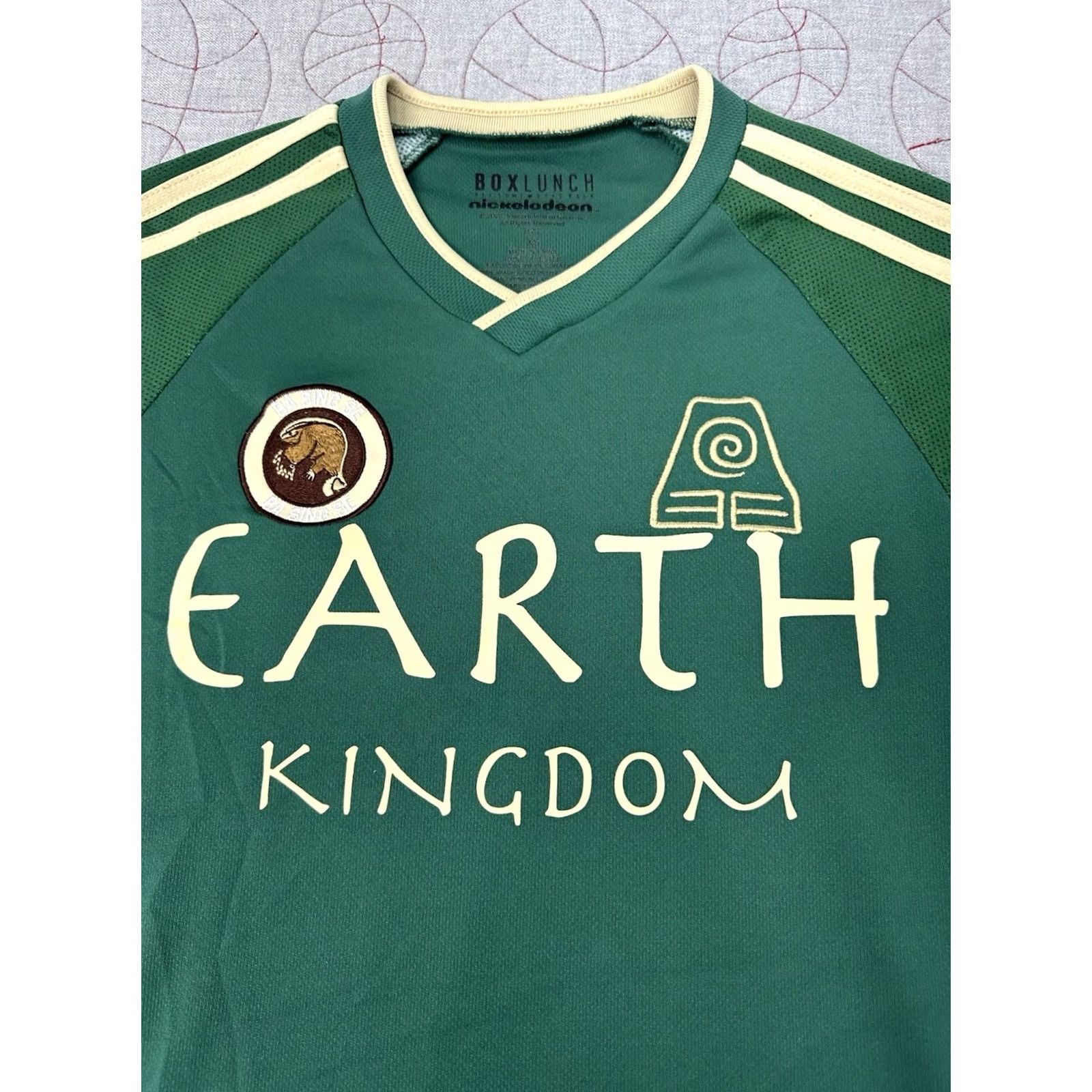 Vintage Earth Top Mens XS Green BoxLunch Avatar Last Airbender Kingdom Toph Jersey Size Size US XS / EU 42 / 0 - 2 Thumbnail