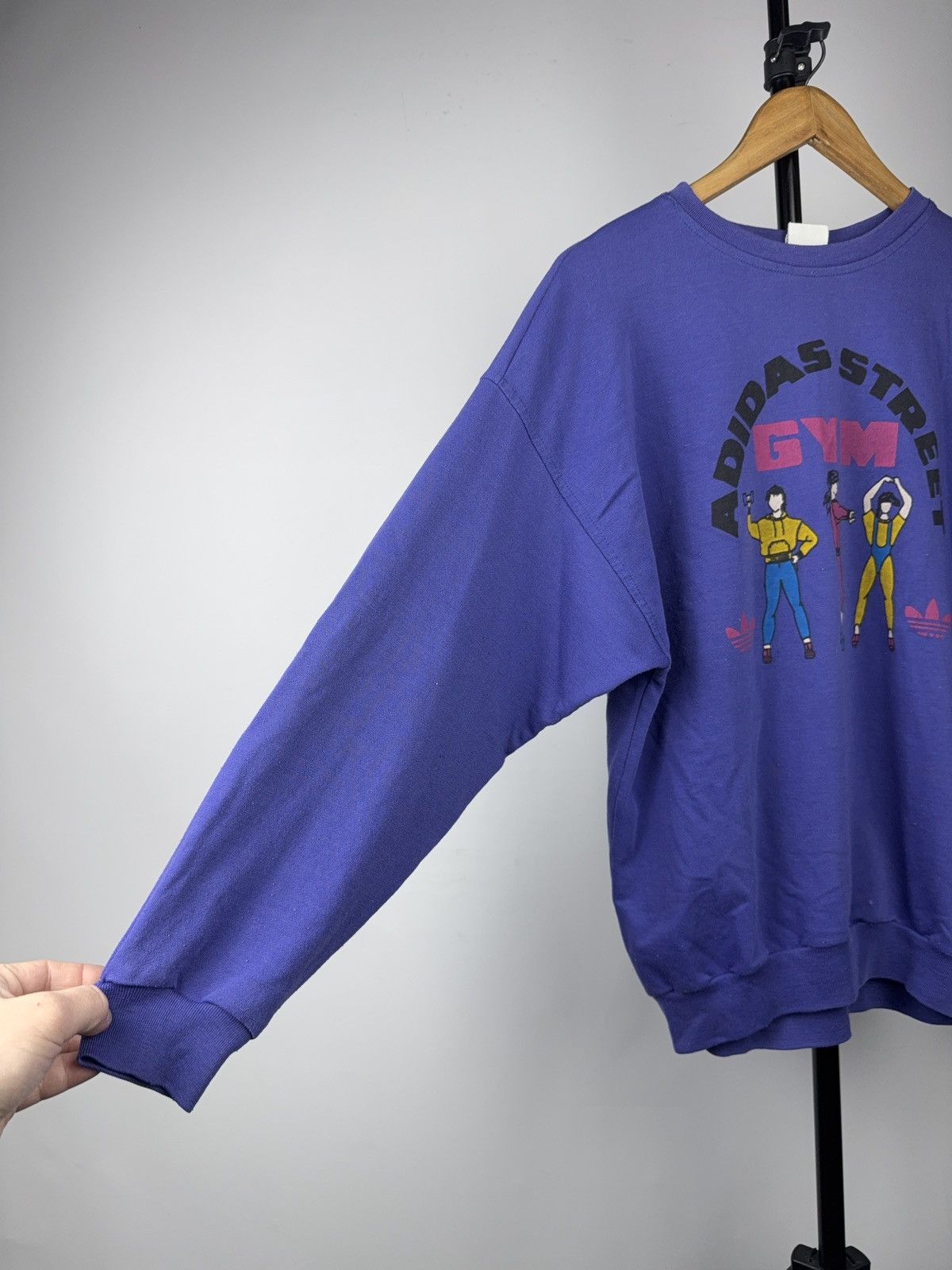 Adidas Vintage 80-90s Adidas Street Gym Trefoil Sweatshirt 90s Size US M / EU 48-50 / 2 - 4 Thumbnail
