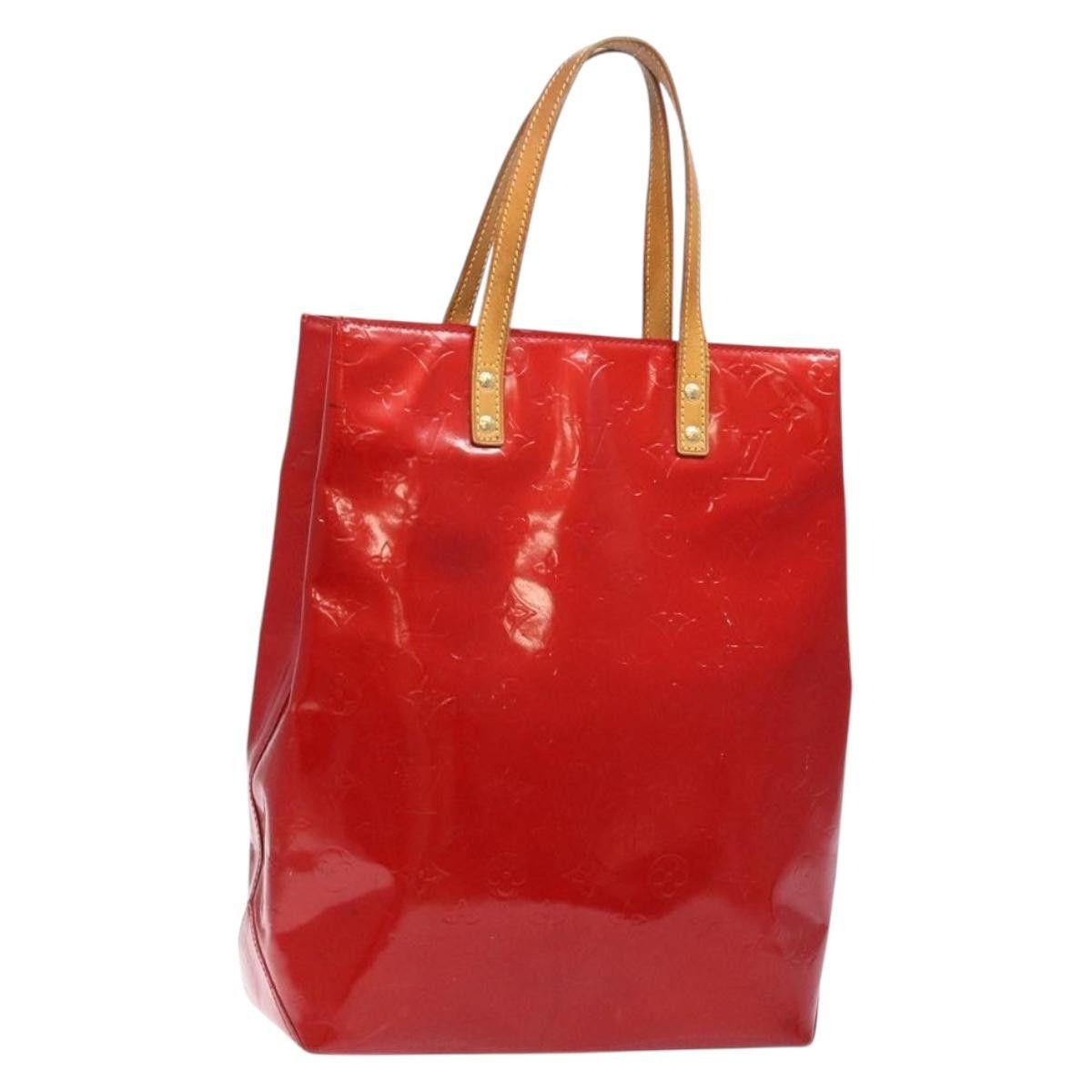 Louis Vuitton LOUIS VUITTON Monogram Vernis Reade MM Hand Bag Red Rouge Size ONE SIZE - 1 Thumbnail