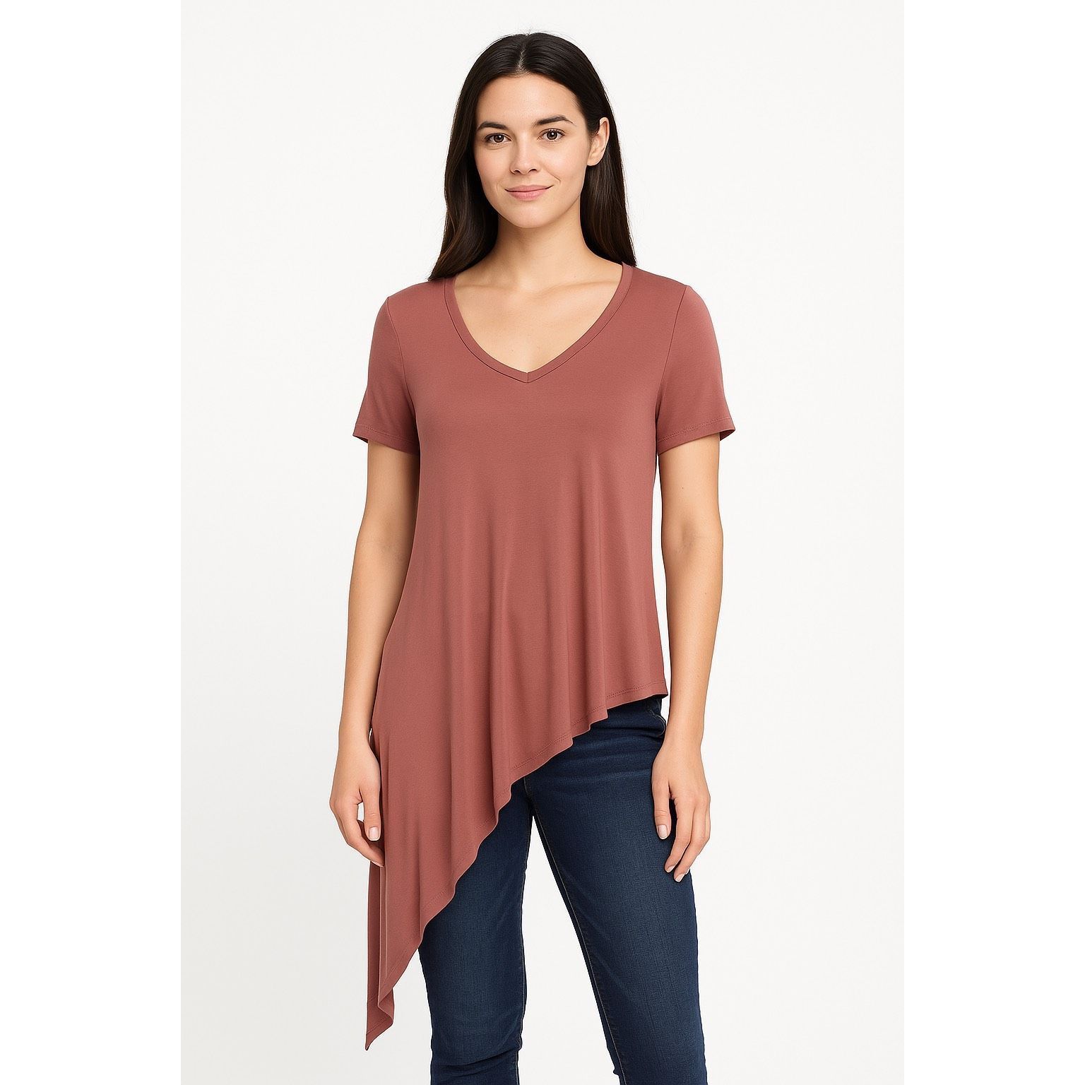Lululemon Lululemon Dusty Rose Asymmetrical Hem Tee Shirt - Size 4 Size S / US 4 / IT 40 - 2 Thumbnail