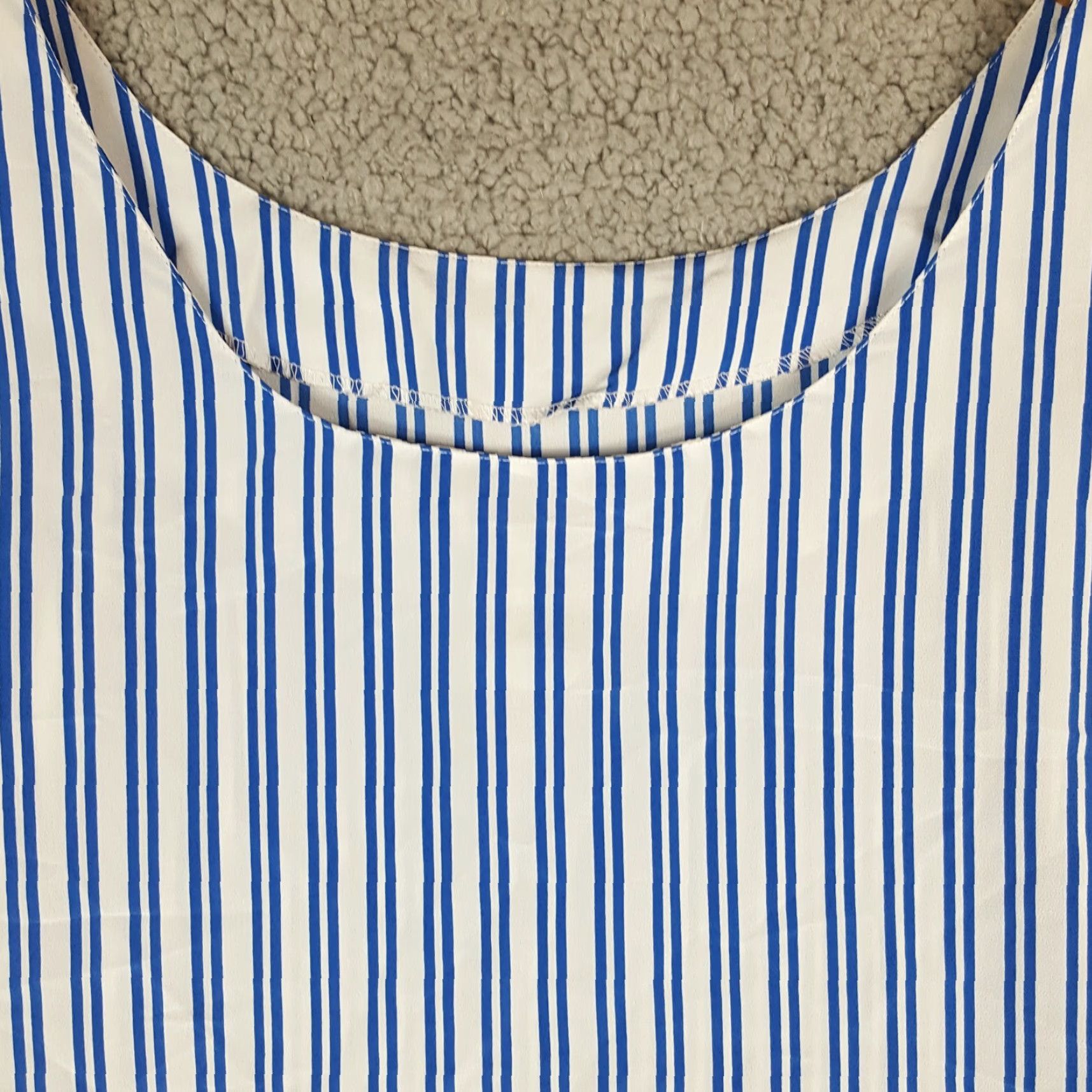 Vintage VINTAGE Suburban Tank Shirt Women 8 Petite Sleeveless 80s 90s Blue Stripe T Shirt Size M / US 6-8 / IT 42-44 - 2 Thumbnail