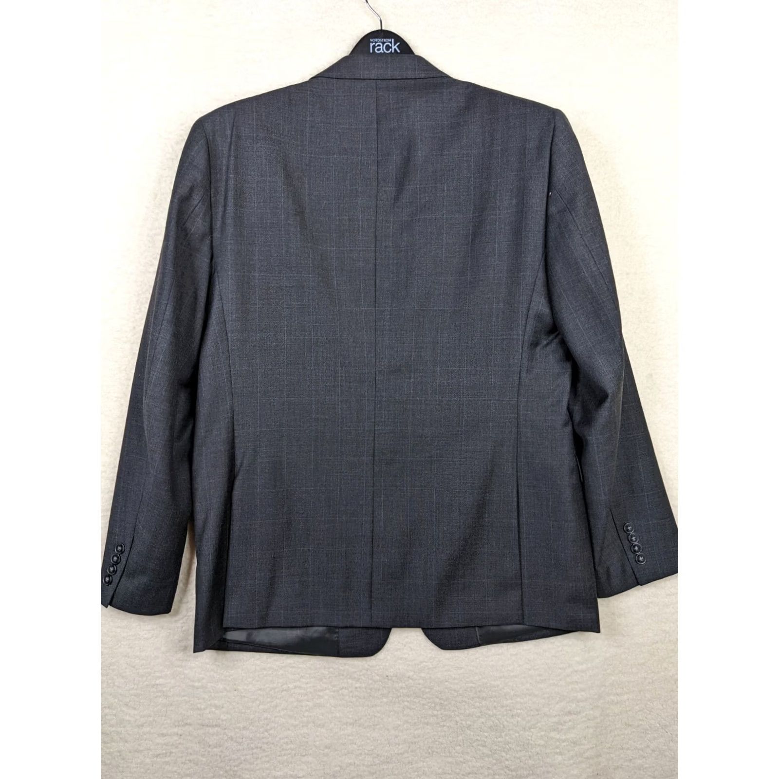 Calvin Klein Calvin Klein Blazer Wool Button Up Two-Button Long Sleeve Dark Gray 44R Mens Shirt Jacket Coat Size US XXL / EU 58 / 5 - 2 Thumbnail
