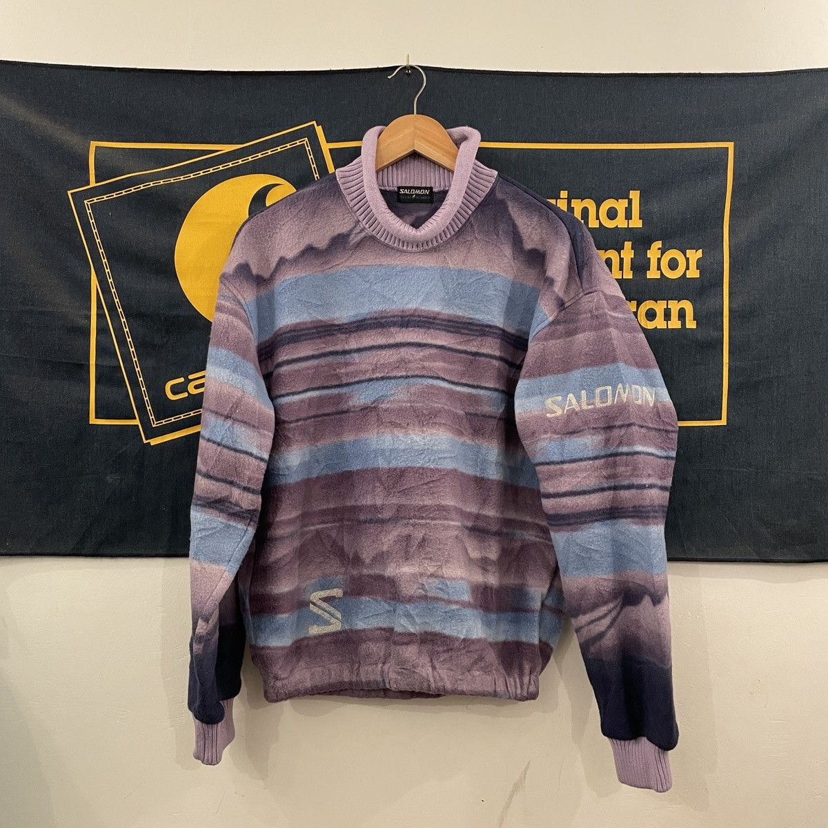 Salomon Vintage Salomon Dessine En France Fleece Sweater Size US M / EU 48-50 / 2 - 1 Thumbnail