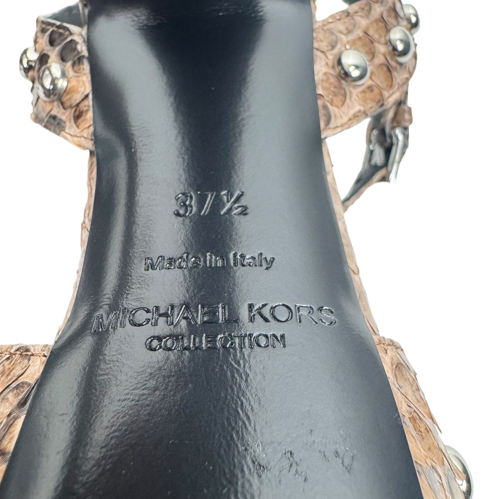 Michael Kors NEW Michael Kors Collection Rosanna Studded Python Sandals Size US 7.5 / IT 37.5 - 10 Thumbnail