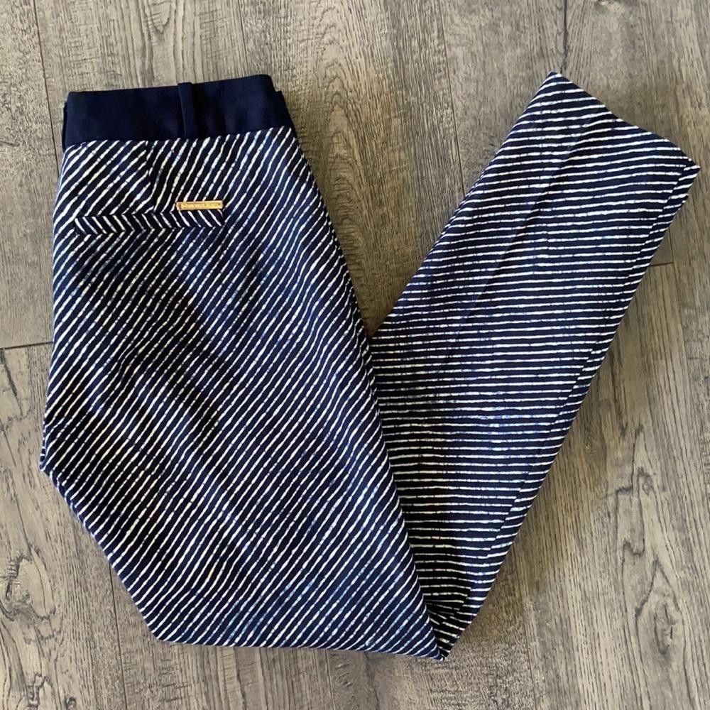 Michael Kors MICHAEL Michael Kors Blue Striped Crop Pants, 2 Size 26" / US 2 / IT 38 - 3 Thumbnail