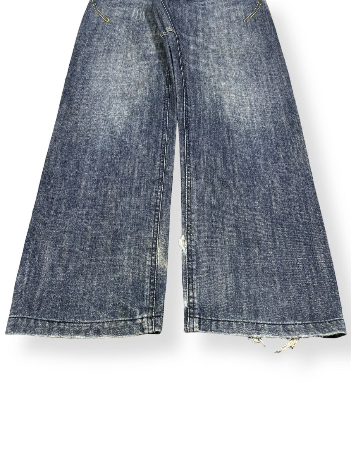 Beauty Beast Vintage Japanese Brand Clawmark Faded Loose Fit Ripped Jeans Size US 32 / EU 48 - 5 Thumbnail