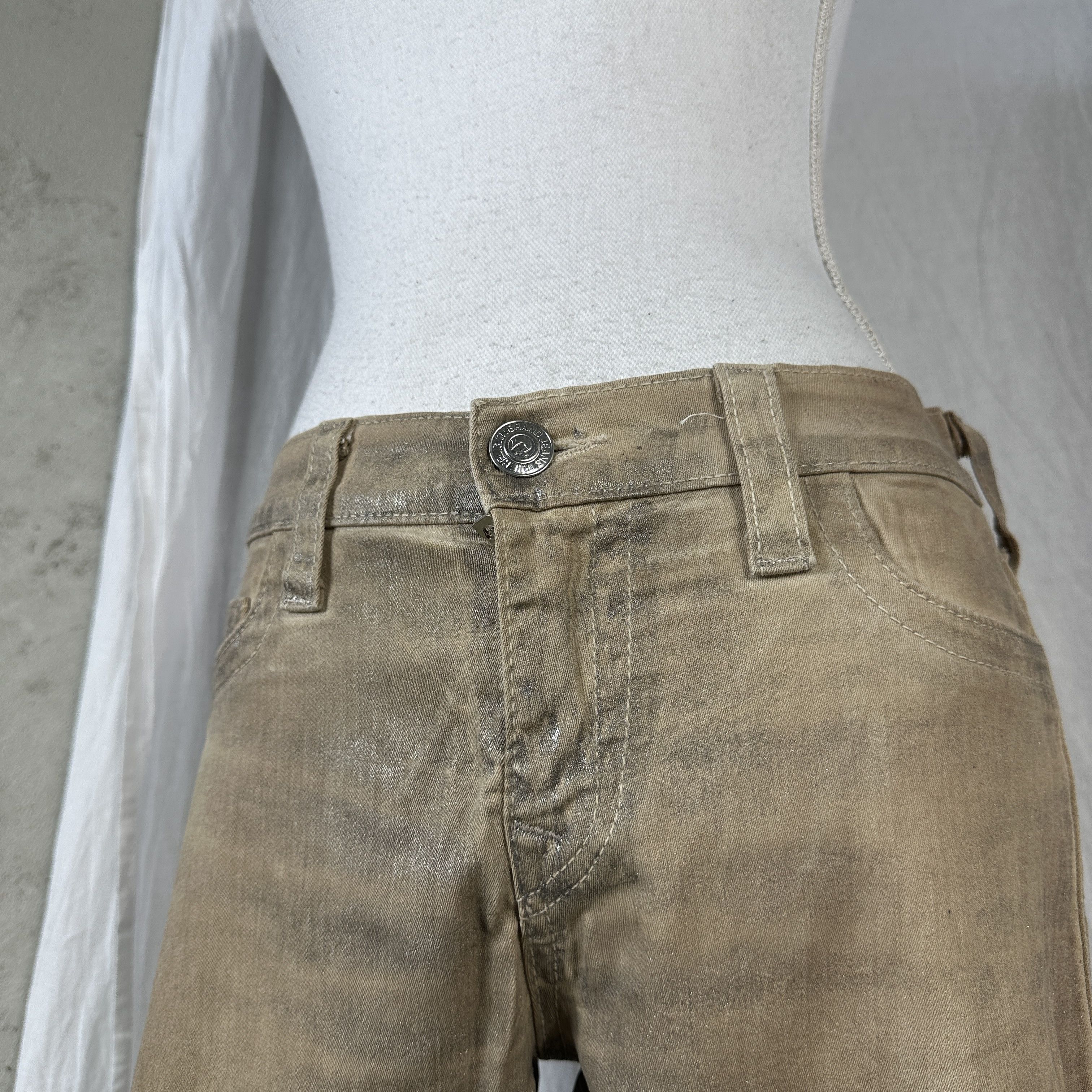 True Religion Vintage Y2K Casual True Religion Silver Waxed Pants Size 26" / US 2 / IT 38 - 10 Thumbnail