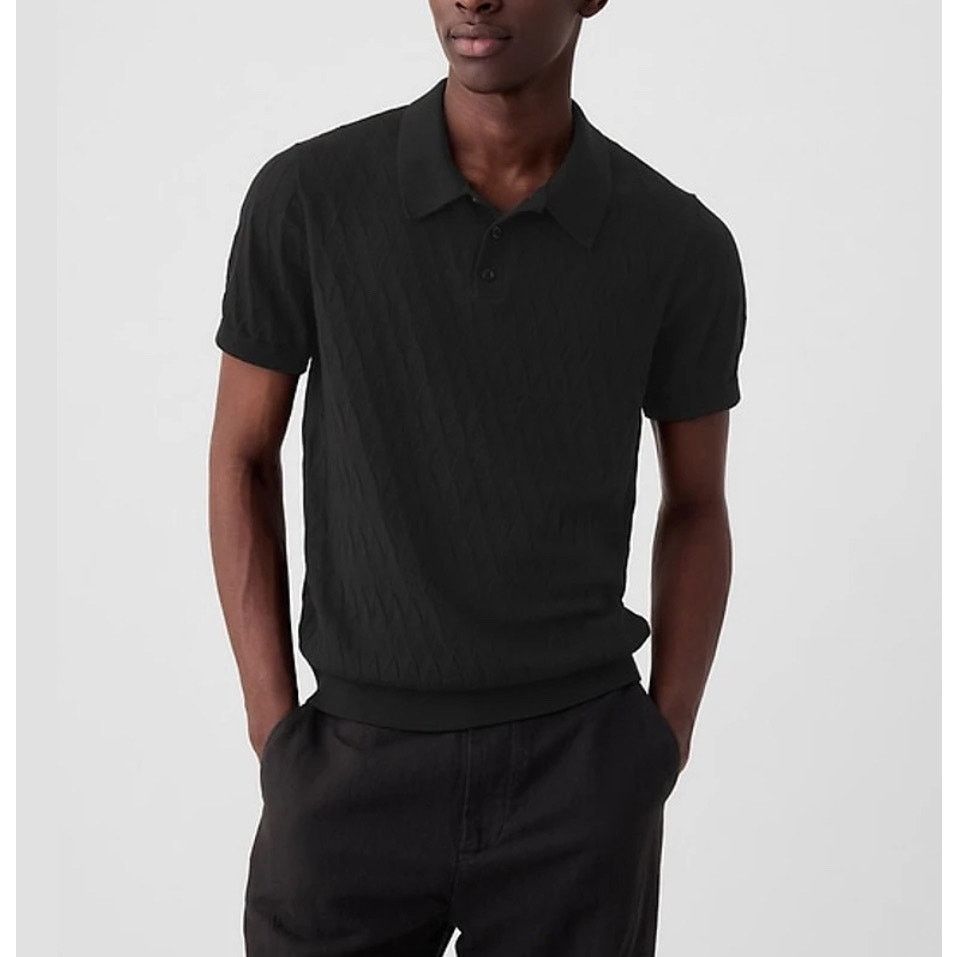 Gap Gap Men - Textured Polo Sweater / L / black / NWOT Size US L / EU 52-54 / 3 - 1 Thumbnail