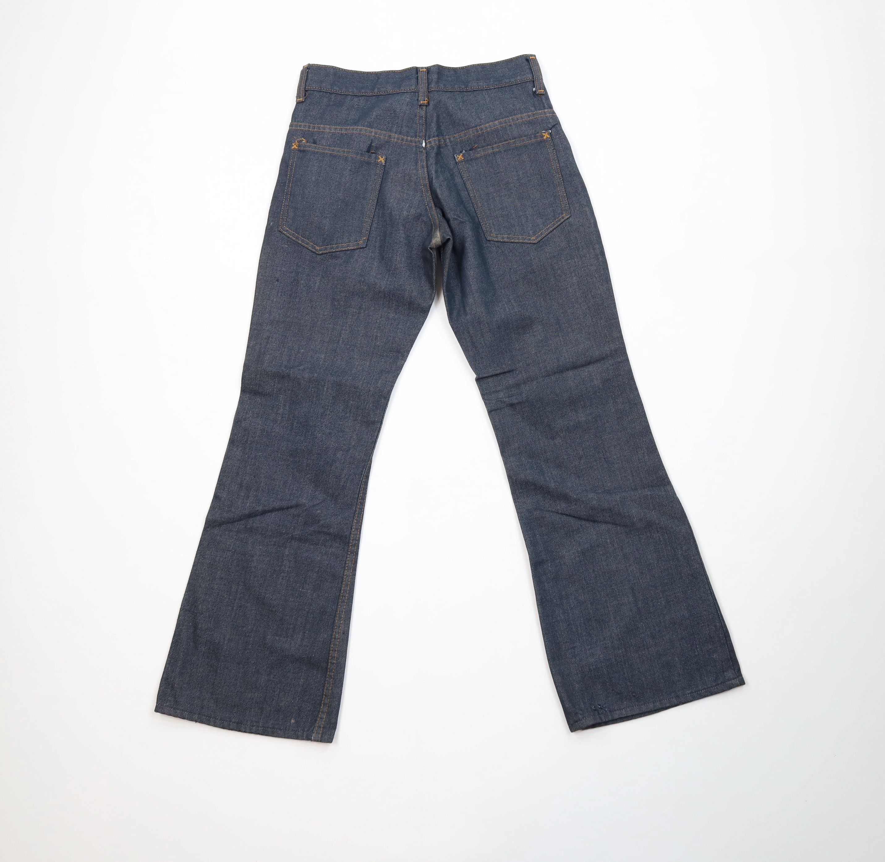 Vintage Vintage 70s Streetwear Wide Leg Denim Jeans Indigo Blue USA Size US 28 / EU 44 - 9 Thumbnail