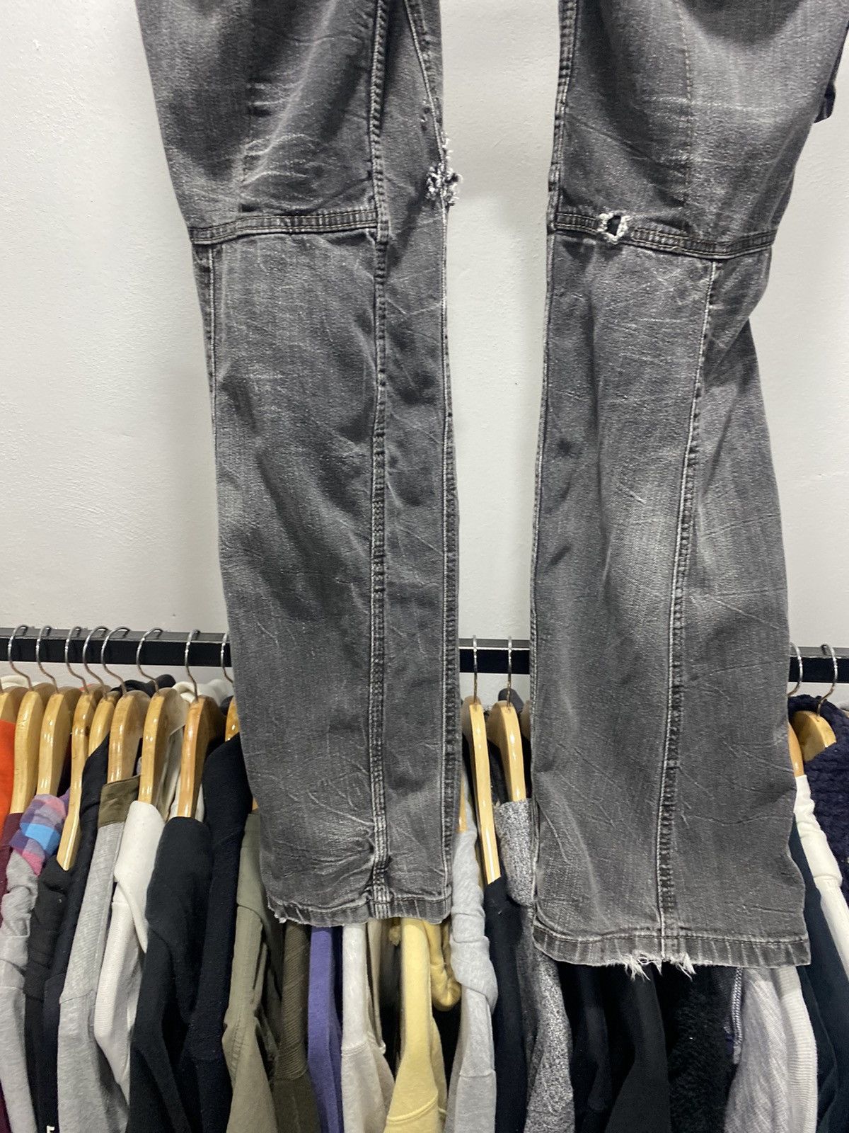 Hysteric Glamour Nicole Washed Black Cargo Denim Pants Lgb Punk Size US 34 / EU 50 - 14 Thumbnail