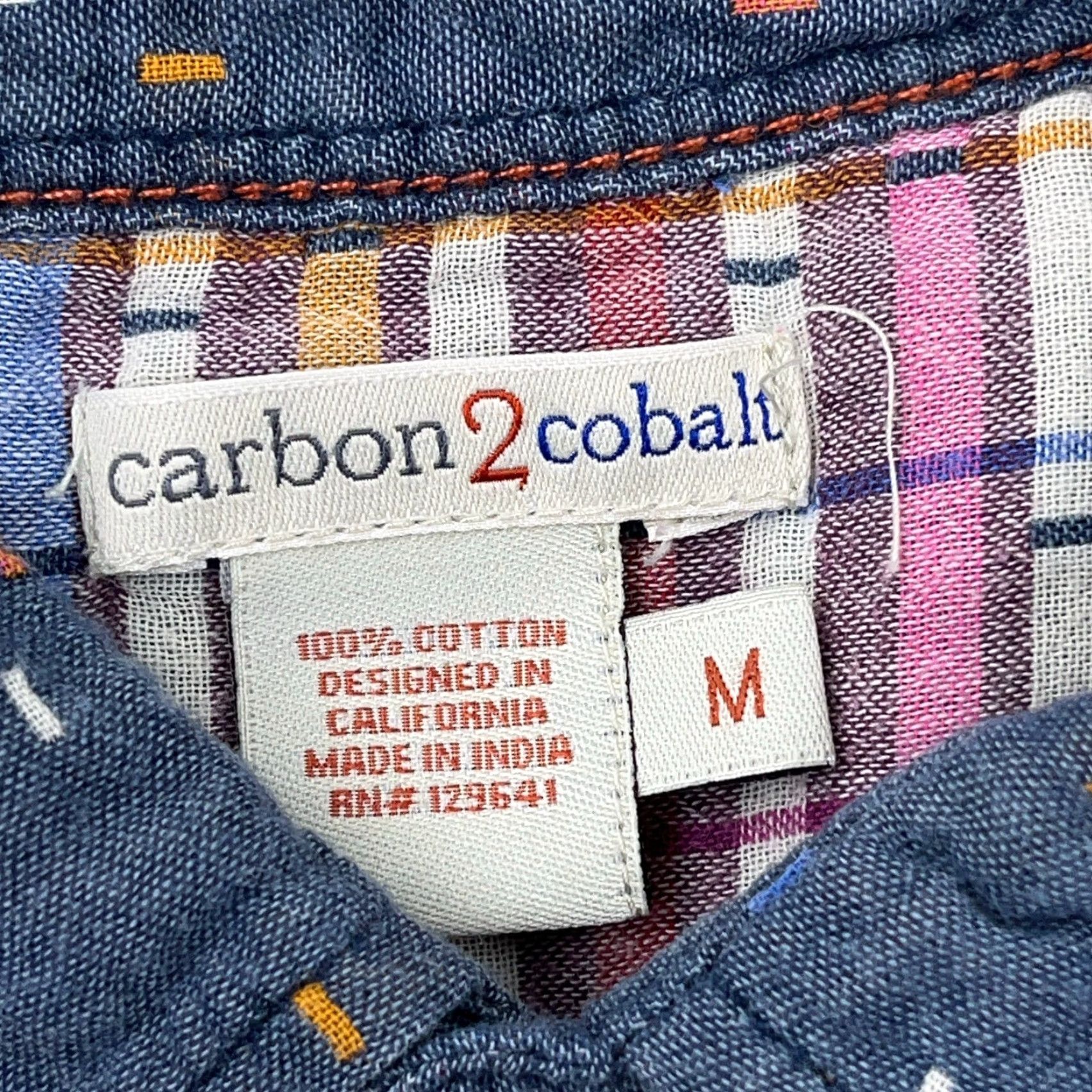 Carbon2Cobalt Carbon 2 Cobalt Shacket Jacket Medium Blue Men Lined Pocket Spotted Camp Mens Size US M / EU 48-50 / 2 - 3 Thumbnail