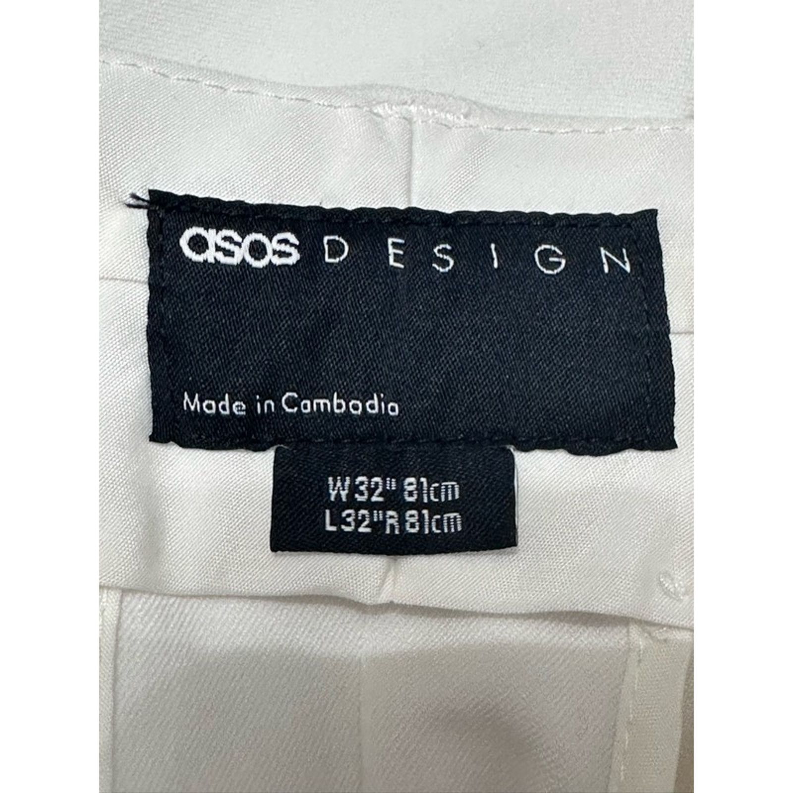 Asos ASOS Design Palazzo Flowy Pants High Rise Zip White 32 NWOT Size 32" / US 10 / IT 46 - 7 Thumbnail