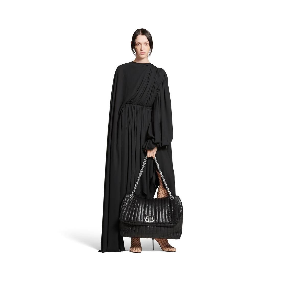 Balenciaga o1tr1nto1025 Size: OS / Monaco Large Chain Bag Quilted Black Size ONE SIZE - 2 Thumbnail