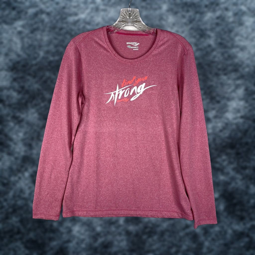Saucony Saucony Shirt Womens M Pink Activewear Top Long Sleeve Size M / US 6-8 / IT 42-44 - 1 Thumbnail