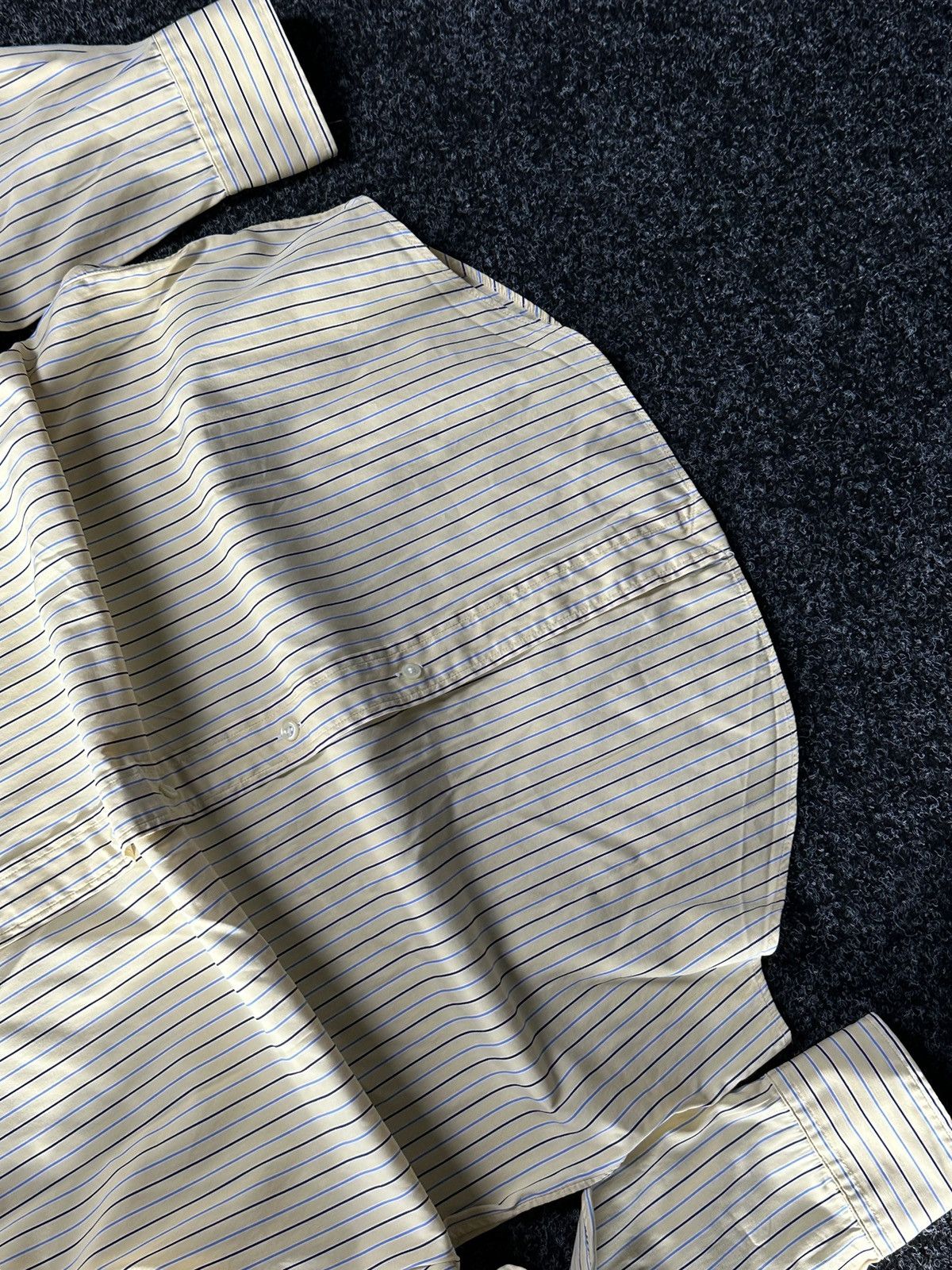 Designer × Polo Ralph Lauren × Vintage ❗️Vintage 90s Polo RALPH LAUREN blue striped Shirt OLD MONEY Size US M / EU 48-50 / 2 - 6 Thumbnail