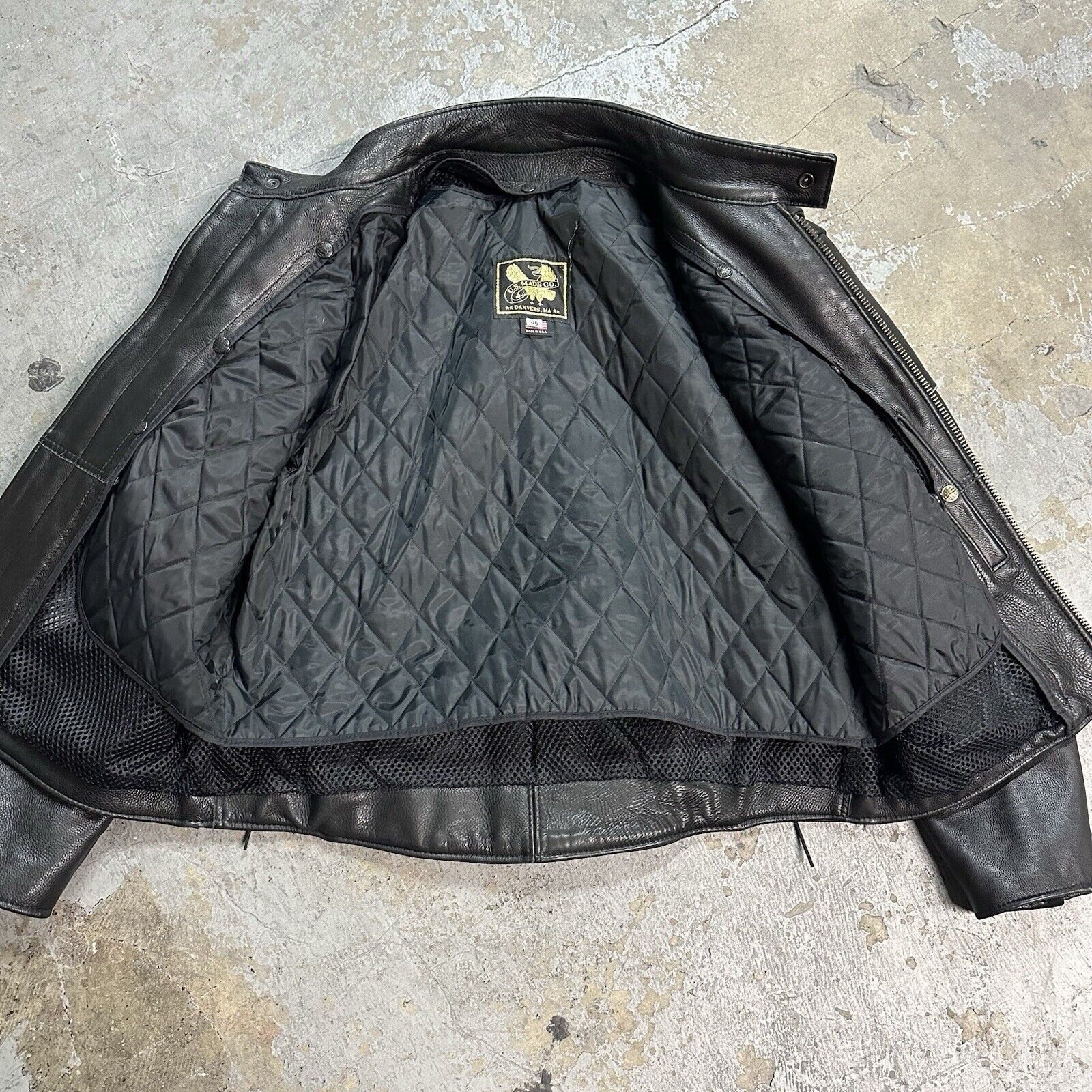Leather × Vintage Vintage 90s U.S. Made Co. Black Leather Motorcycle Jacket Size US XL / EU 56 / 4 - 3 Thumbnail