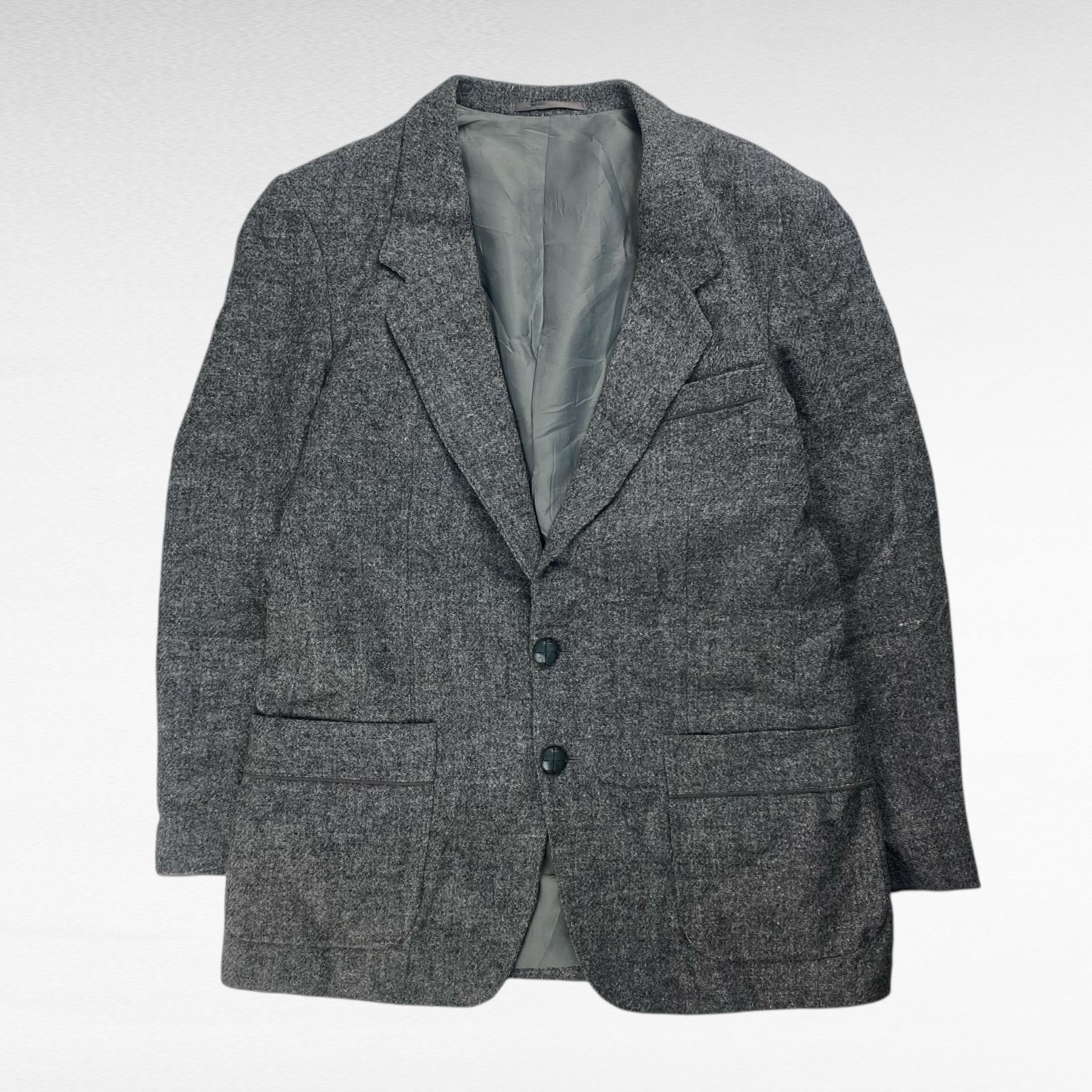 Harris Tweed Harris Tweed Wool Tailored Jacket Gray Size M Size US M / EU 48-50 / 2 - 1 Thumbnail