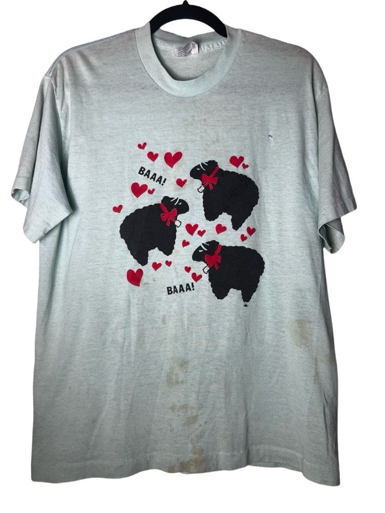 Vintage Vintage "BAAA! BAAA!" Black Sheep Graphic T-shirt Size US XL / EU 56 / 4 - 1 Thumbnail