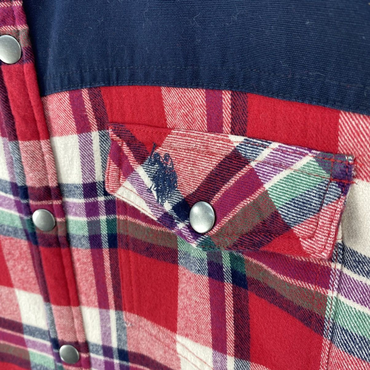 Flannel U.S Polo Assn Plaid-Check Flannel Light Jacket Size US L / EU 52-54 / 3 - 8 Thumbnail