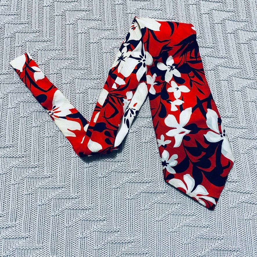 Vintage Vintage red Hawaiian tie Size ONE SIZE - 1 Thumbnail