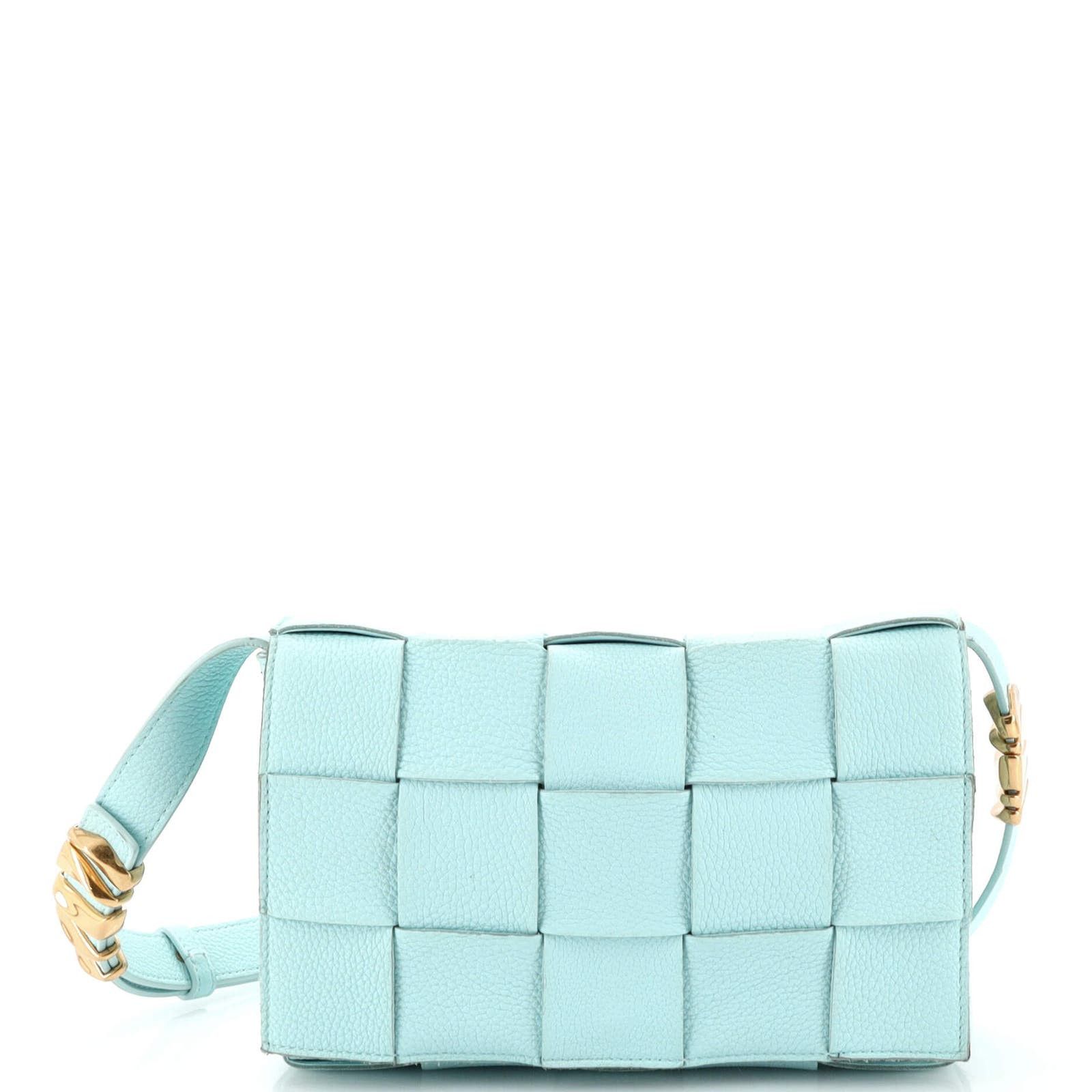 Cassette Crossbody Bag Maxi Intrecciato Grained Leather None