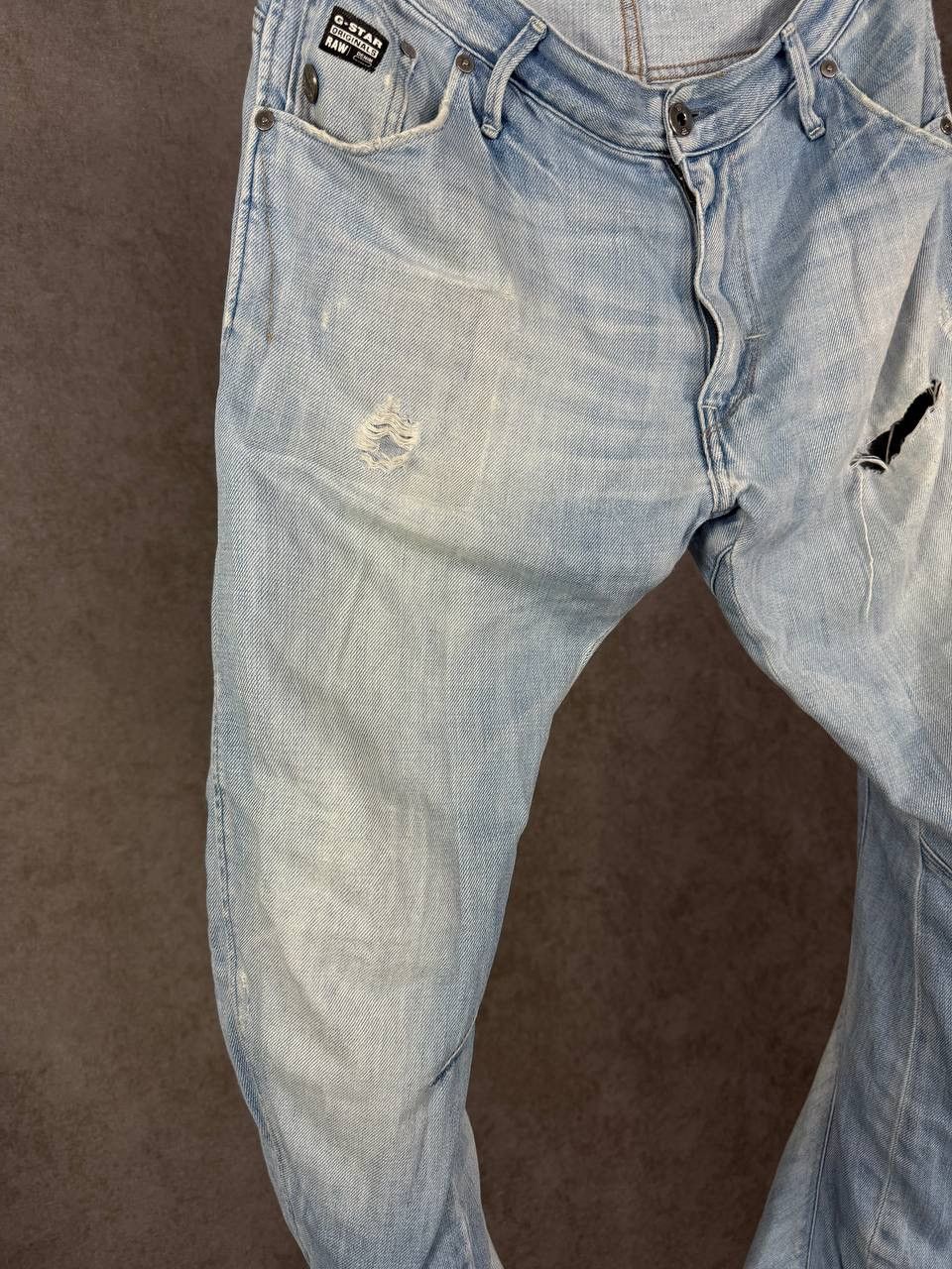 G-Star G Star Raw designer distressed asymmetric jeans Size US 34 / EU 50 - 3 Thumbnail