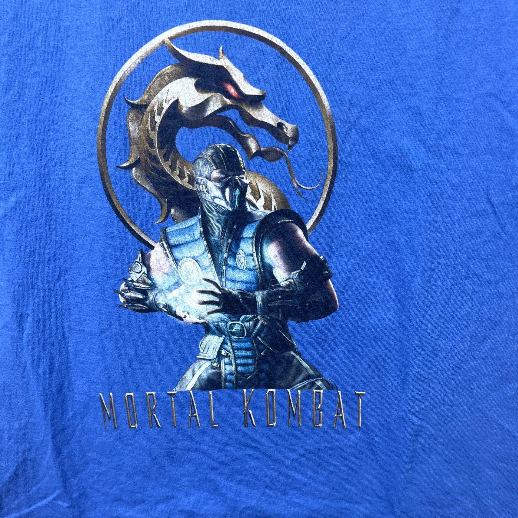 Disney VINTAGE Mortal Kombat T-Shirt XL Men Blue 90s??? Size US XL / EU 56 / 4 - 3 Thumbnail