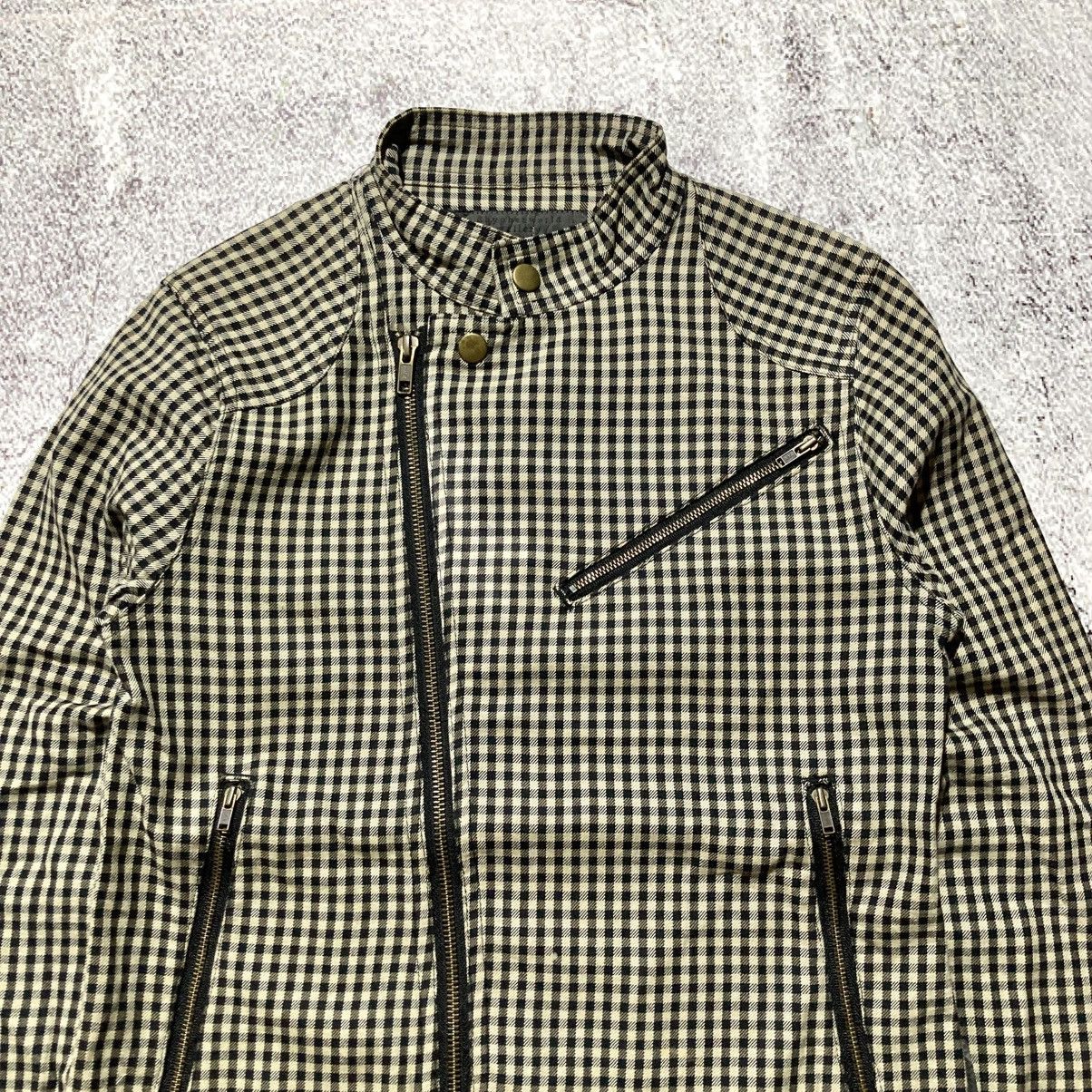 Japanese Brand 2000s Ehypenworld Gallery Asymastrical Bikers Jacket Plaid Size US XS / EU 42 / 0 - 2 Thumbnail