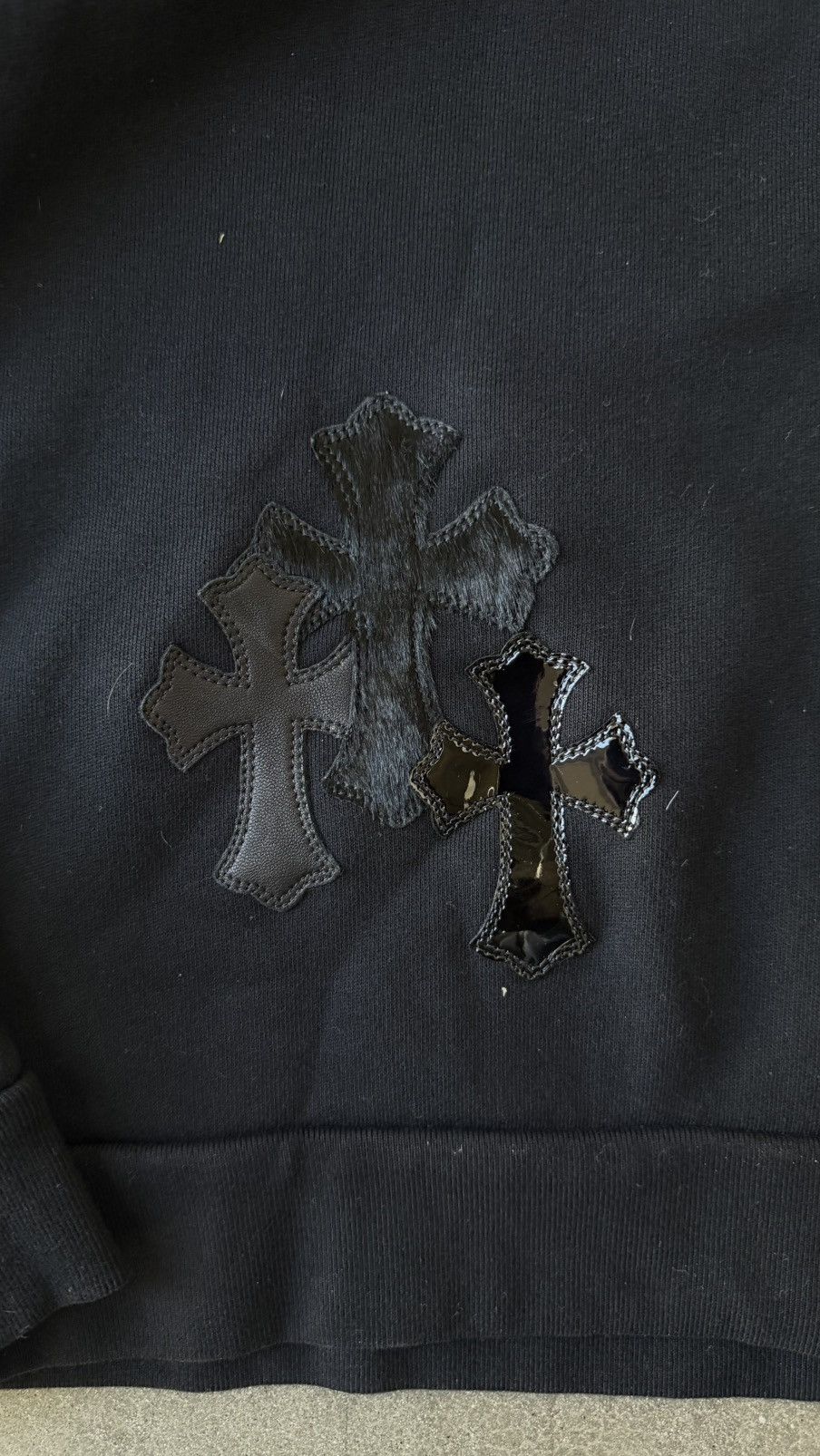 Chrome Hearts RARE!Chrome Hearts Cross Patch Quarter Zip Sweatshirt Size US M / EU 48-50 / 2 - 9 Thumbnail