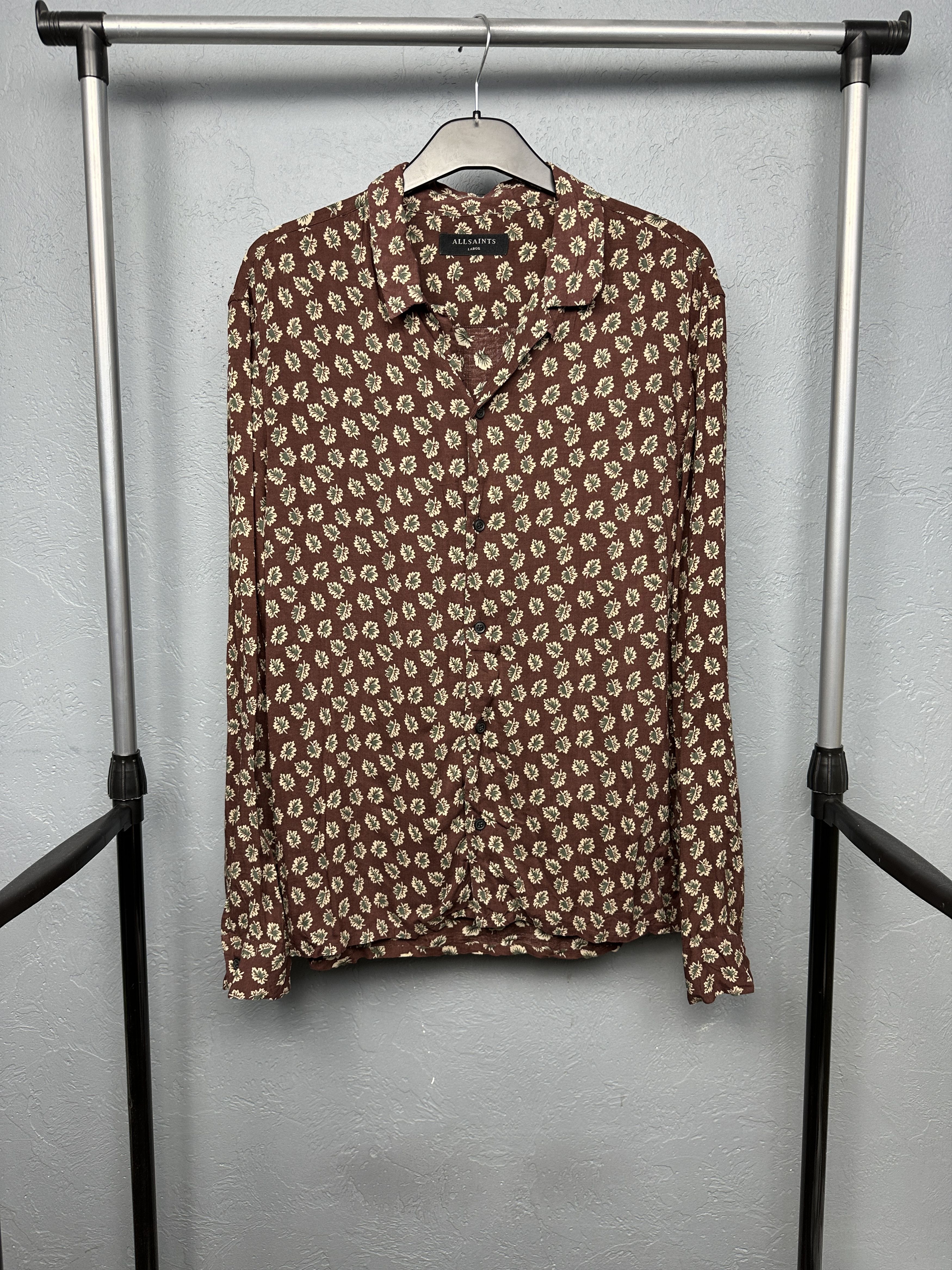 Allsaints Allsaints Serrate Mens Long Sleeve Shirt Size US L / EU 52-54 / 3 - 1 Thumbnail