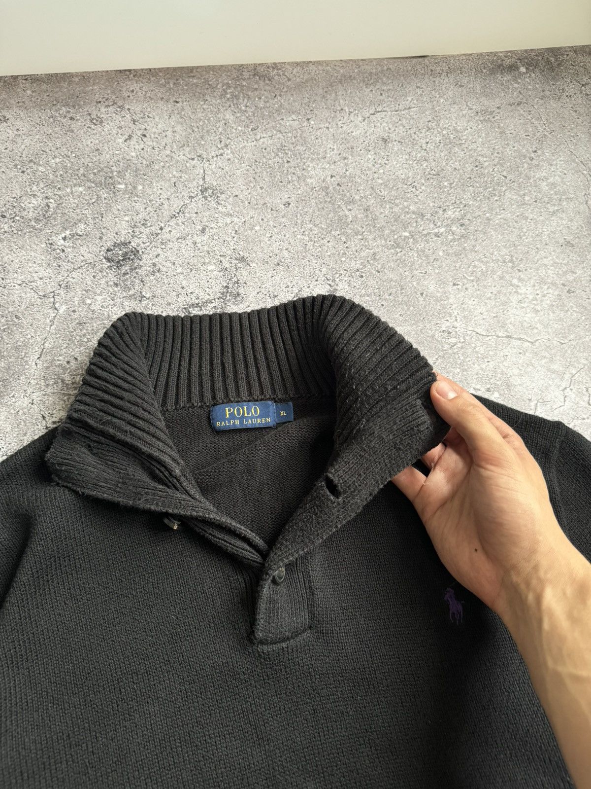 Polo Ralph Lauren × Vintage Vintage Polo Ralph Lauren 1/3 classic knitted sweater Size US XL / EU 56 / 4 - 6 Thumbnail