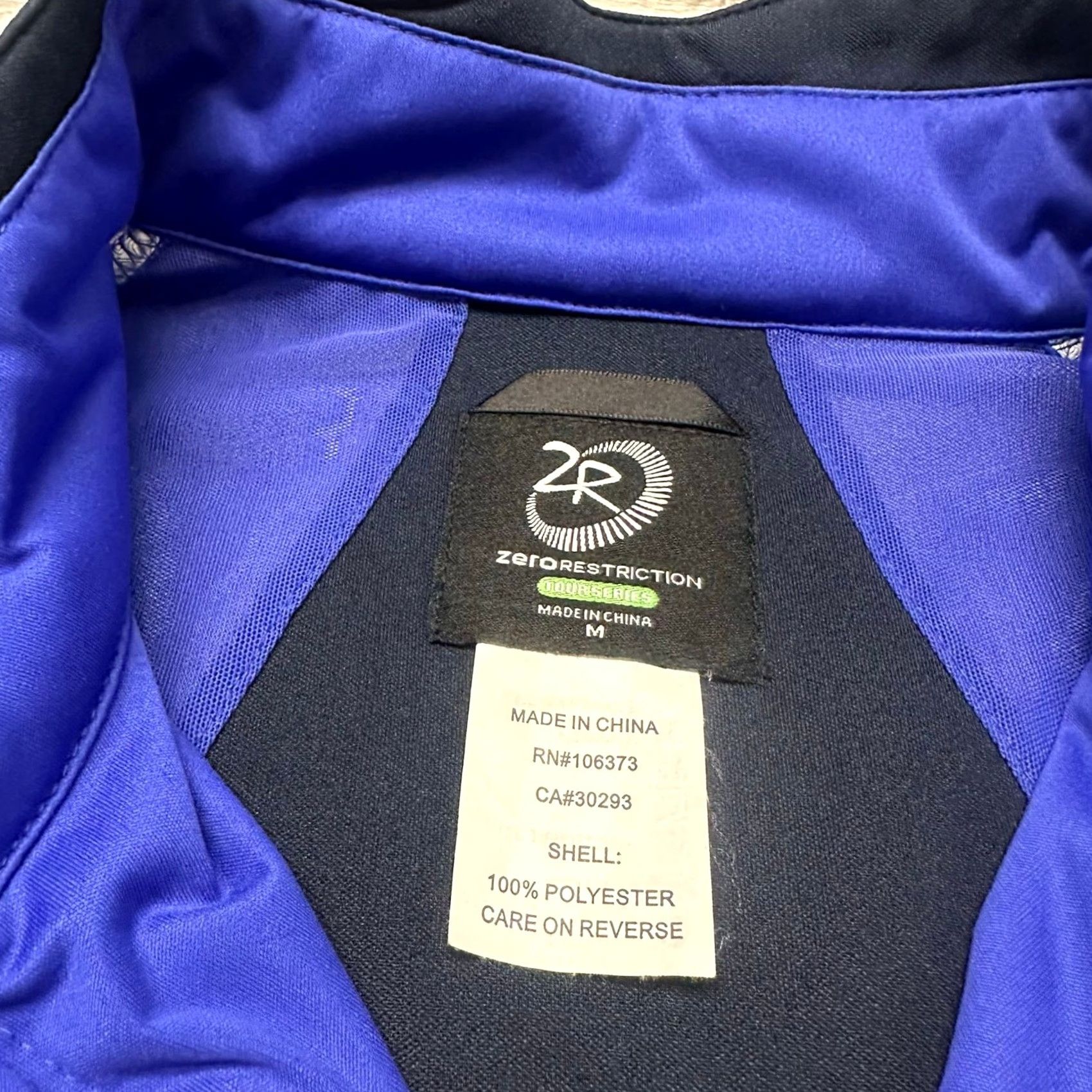 Vintage Zero Restriction Tour Series Royal Blue L Avalon Estate Performance Jacket Golf Windbreaker Men Size US L / EU 52-54 / 3 - 3 Thumbnail