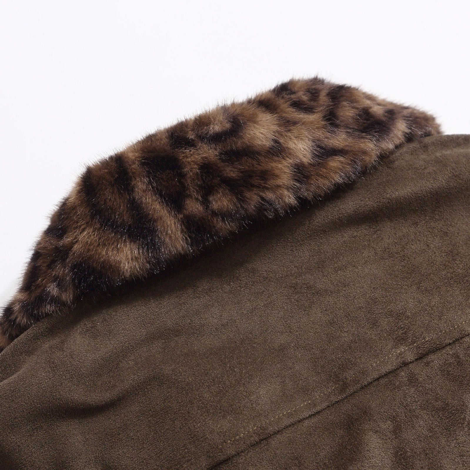 Vintage Bomber Jacket with Leopard Faux Fur Collar Size US M / EU 48-50 / 2 - 2 Thumbnail