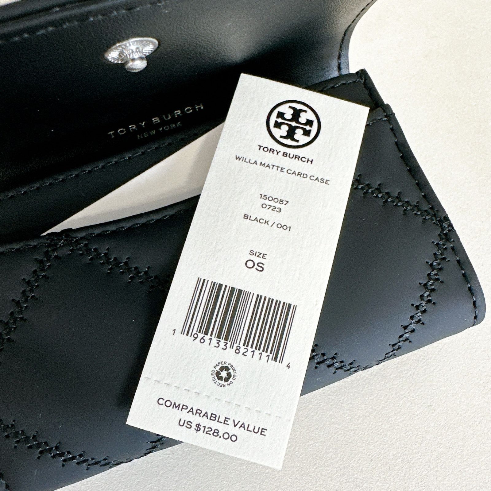 Tory Burch Tory Burch 150057 WILLA MATTE CARD CASE IN BLACK Size ONE SIZE - 7 Thumbnail