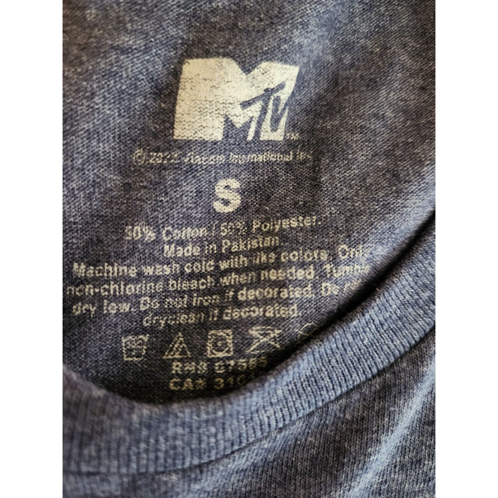 Vintage MTV Short Sleeve T-Shirt Blue Smiley Graphic Print Crew Neck Size S Mens Size US S / EU 44-46 / 1 - 2 Thumbnail