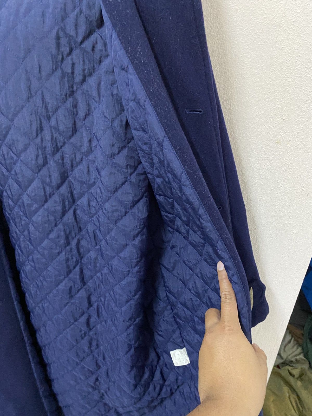 Issey Miyake RARE 🔥 I.S. Issey Miyake Navy Wool Duffle Coat Quilted Liner Size US M / EU 48-50 / 2 - 13 Thumbnail