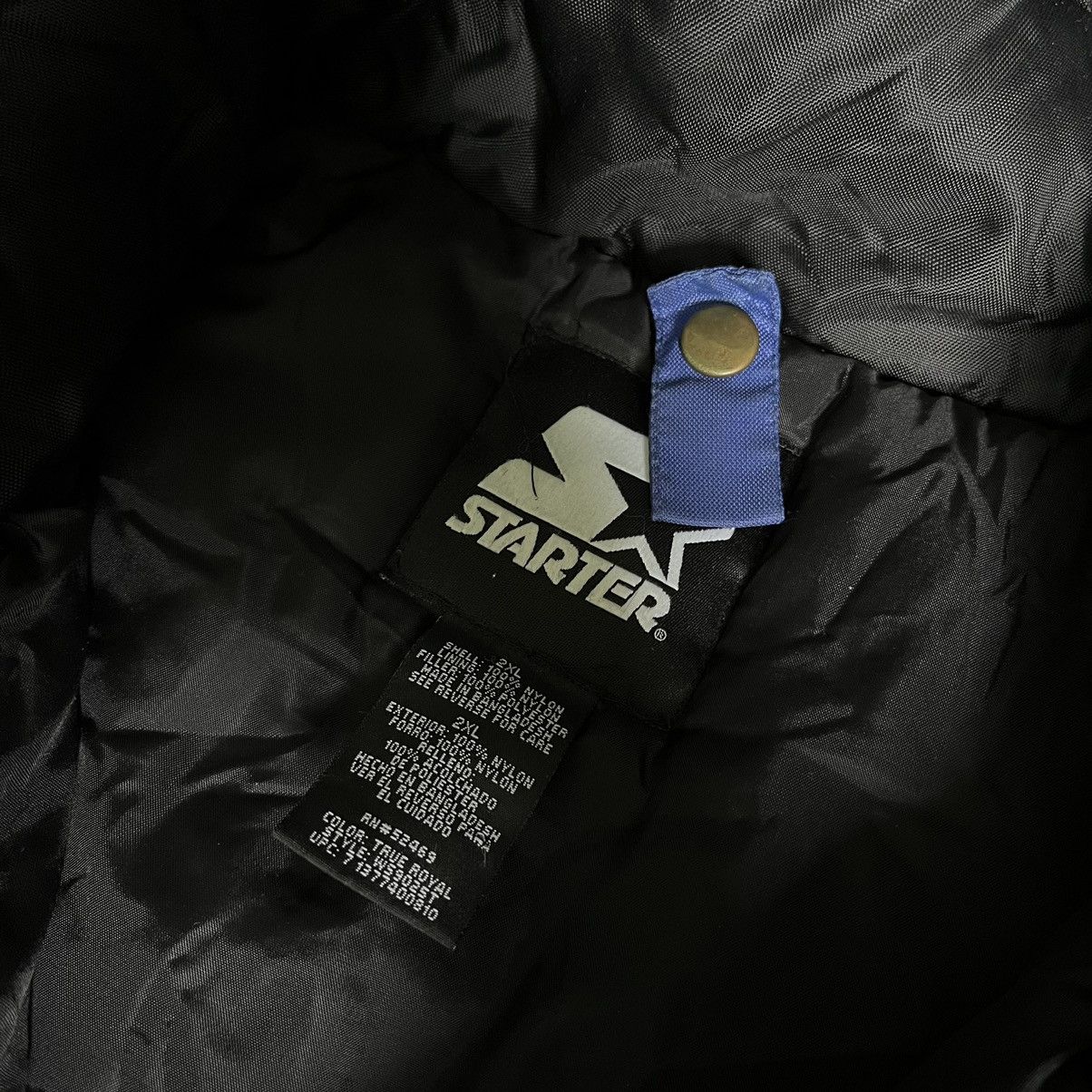 Starter Vintage 1990s Starter Puffer Jacket Royal Winter Zip Up Coat Size US XXL / EU 58 / 5 - 6 Thumbnail