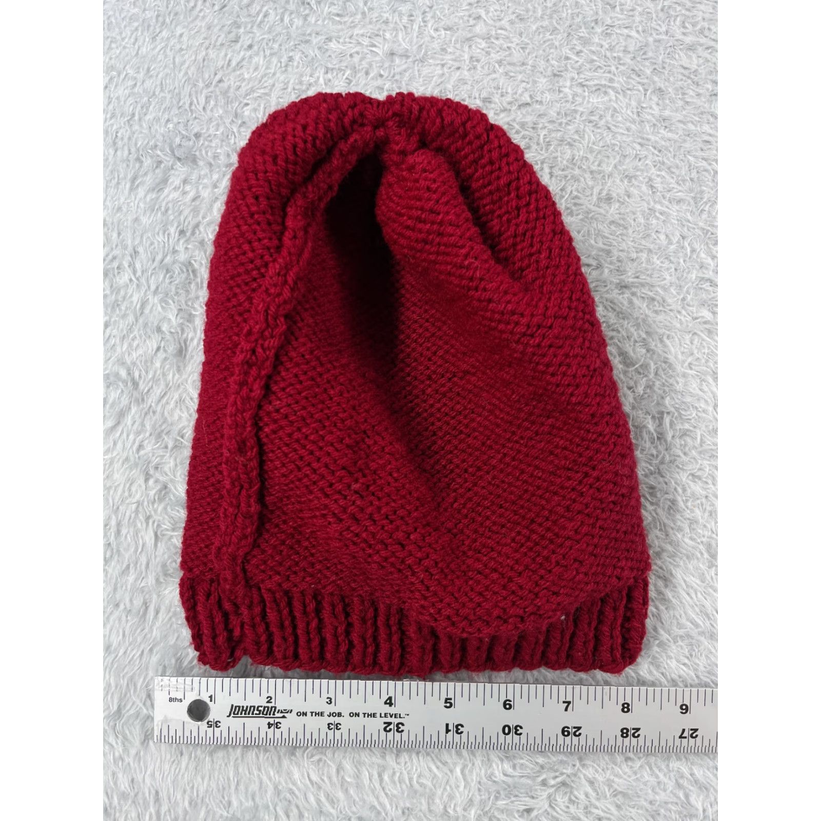 Vintage Beanie Toque Womens One Size Burgundy Red Knit Acrylic Winter Snow Ski Beanie Womens One Size Burgundy Red Acrylic Knit Winter Snow Ski Size ONE SIZE - 5 Thumbnail